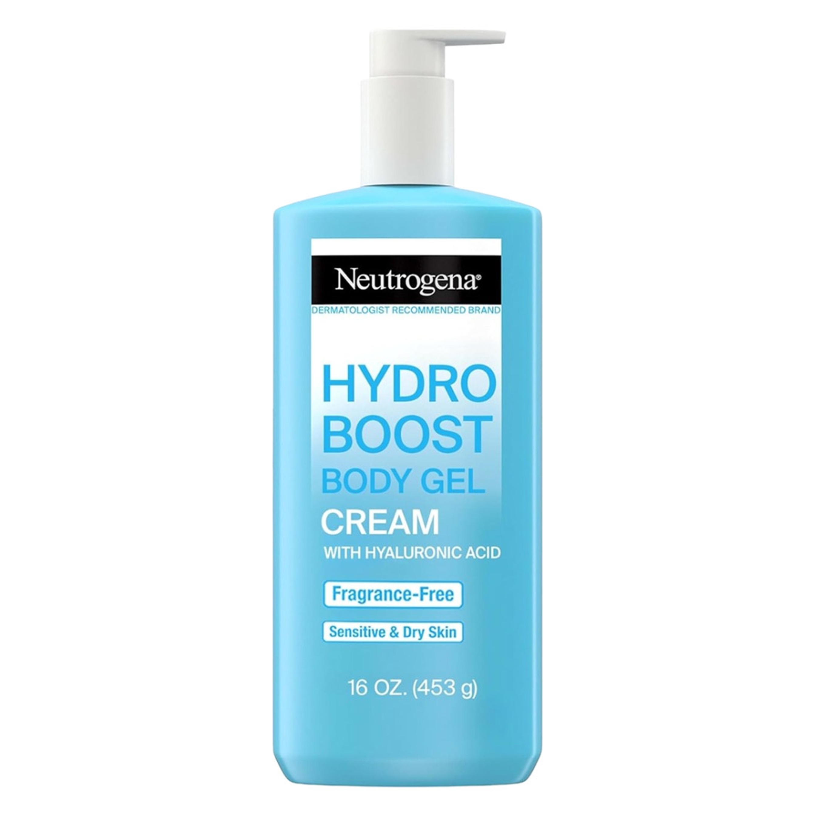Neutrogena Hydro Boost Body Gel Cream Fragrance-Free 16 oz - Hyaluronic Acid Moisturizer for Sensitive & Dry Skin 1