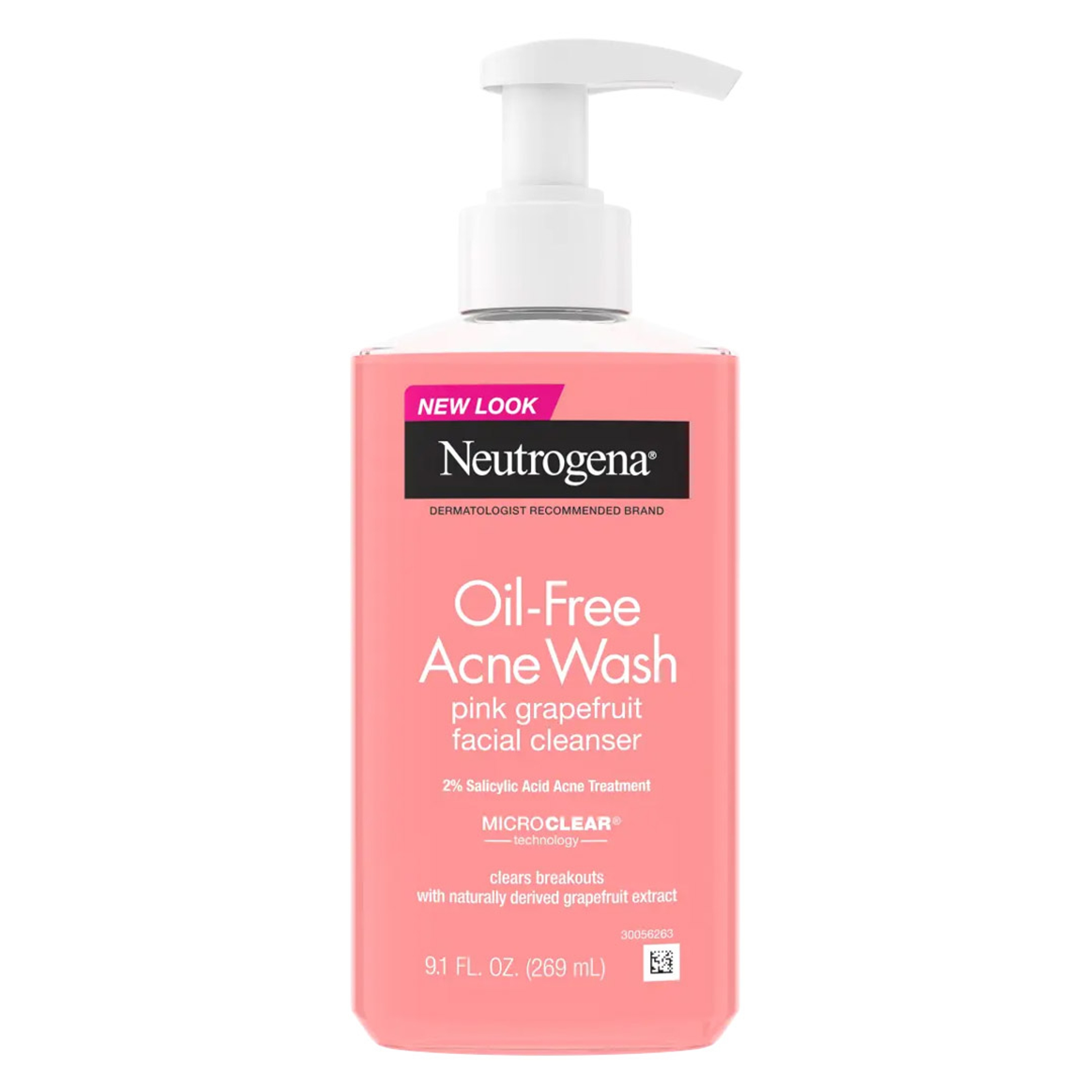 Neutrogena Oil-Free Acne Wash Pink Grapefruit Facial Cleanser 9.1 fl.oz - Blemish & Blackhead Clearing Facial Wash 1