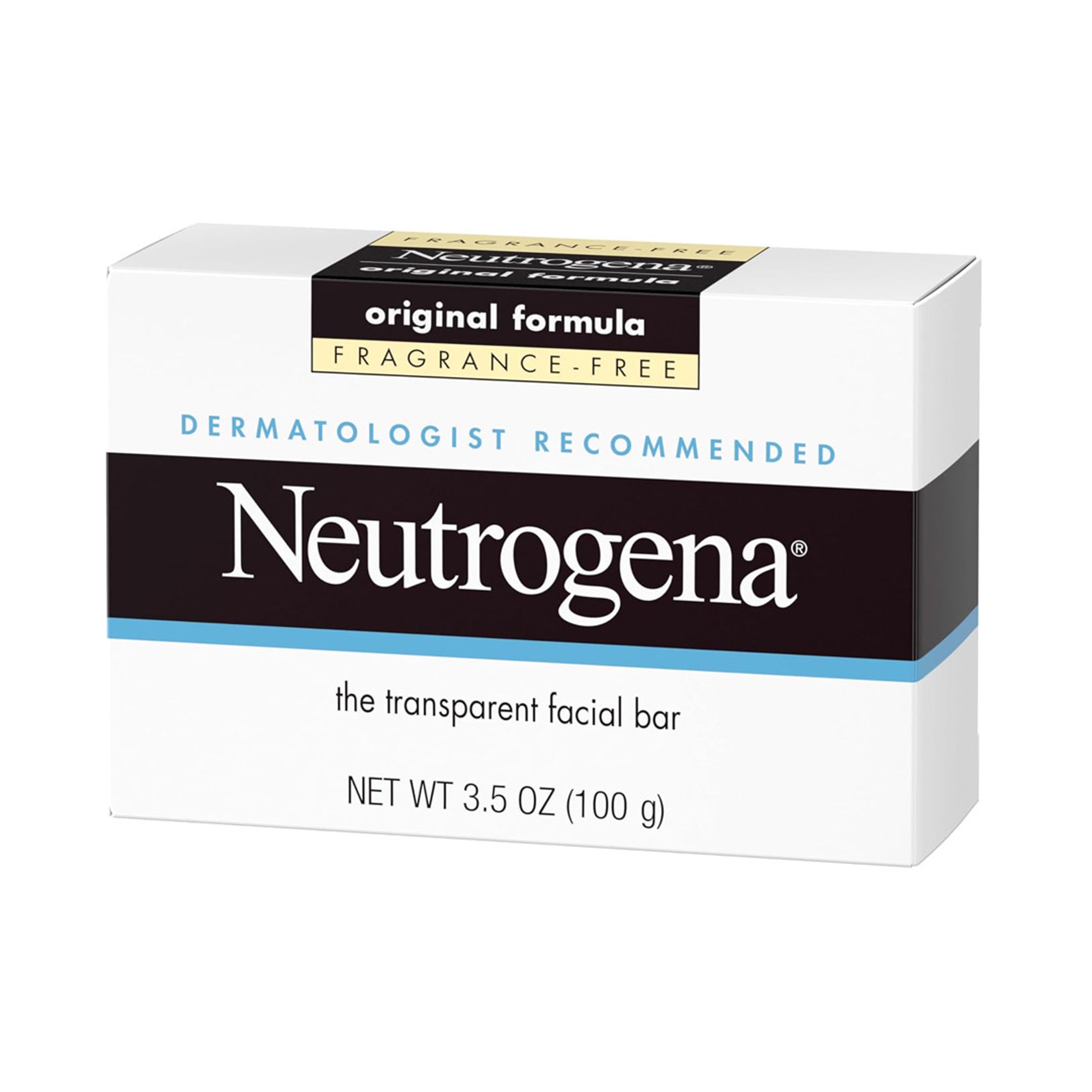 Neutrogena Original Fragrance-free Transparent Facial Bar 3.5 oz - Face Wash Bar Soap for Gentle Daily Cleansing 1