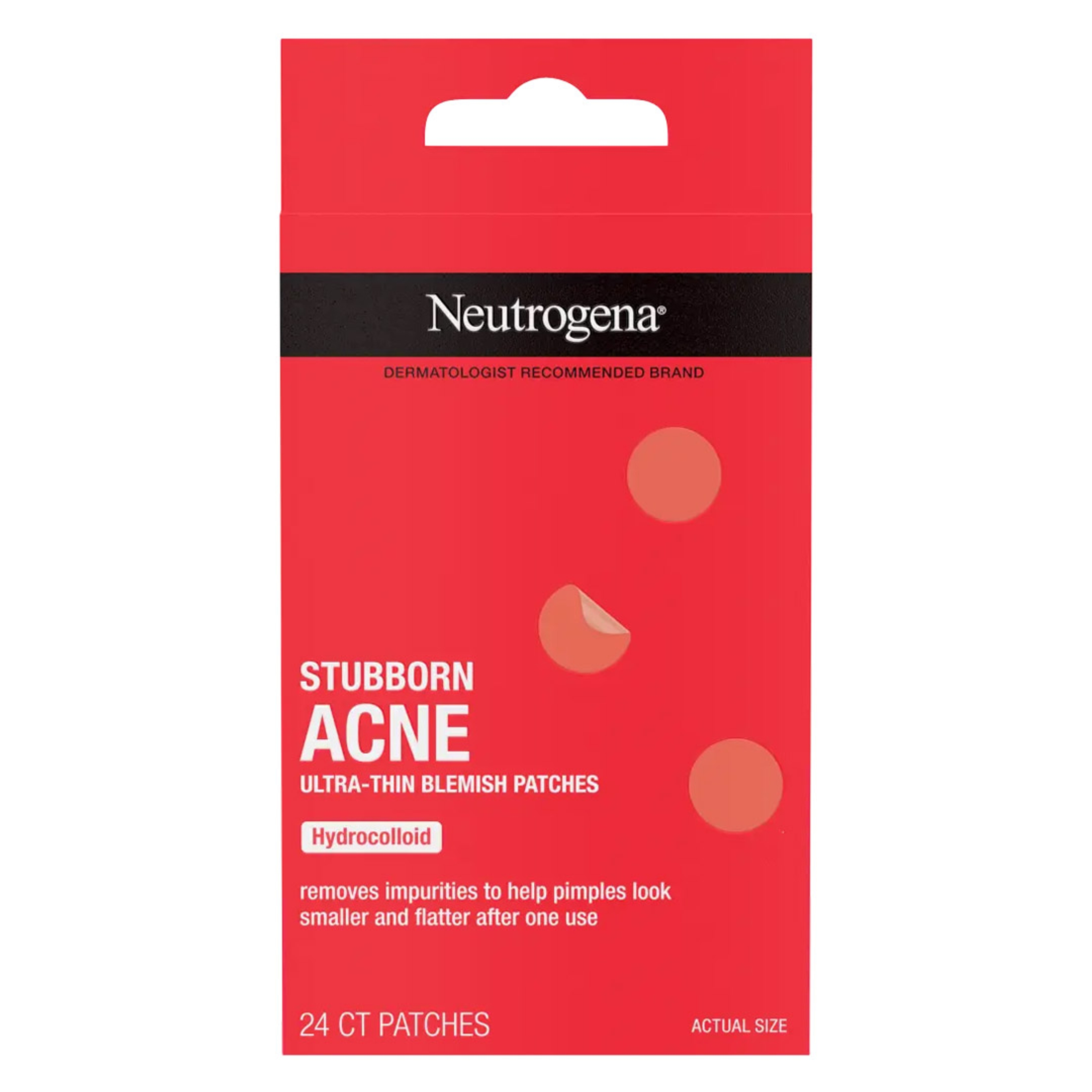 Neutrogena Stubborn Acne Ultra-Thin Blemish Patches 24 Count - Hydrocolloid Absorbs Impurities, Ultra-Thin 1