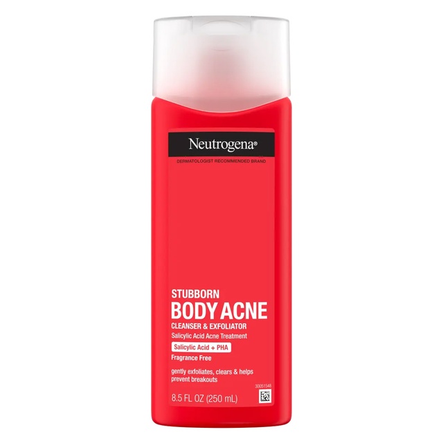 Neutrogena Stubborn Body Acne Cleanser & Exfoliator 8.5 fl.oz - Gently Clears, Exfoliates & Helps Prevent Breakouts
