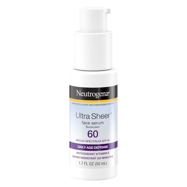Neutrogena Ultra Sheer Face Serum SPF60 1.7 fl.oz - Fragrance-Free, Lightweight, Broad Spectrum UVA/UVB Protection