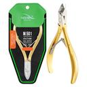 NGHIA Hard Steel Nail Nipper M-501 1 Count - Precision Acrylic Nipper with Hard Steel Jaw, Elegant Gold Plated Finish 1