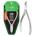 NGHIA Premium Hard Steel Cuticle Nipper D-506 1 Count - Precision Nail Tech Nipper with Grey Plated Full Jaw & Single Spring 1