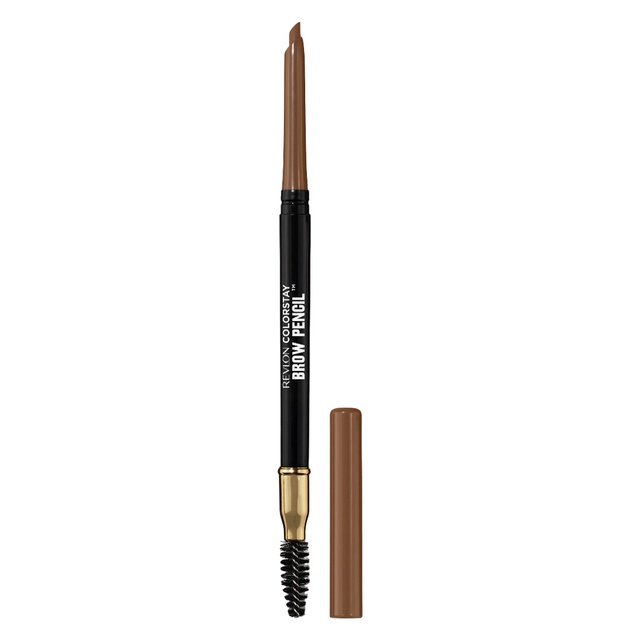Revlon ColorStay Brow Pencil, 210 Soft Brown, 0.01 oz - Waterproof Eyebrow Pencil with a Built-in Spoolie Brush