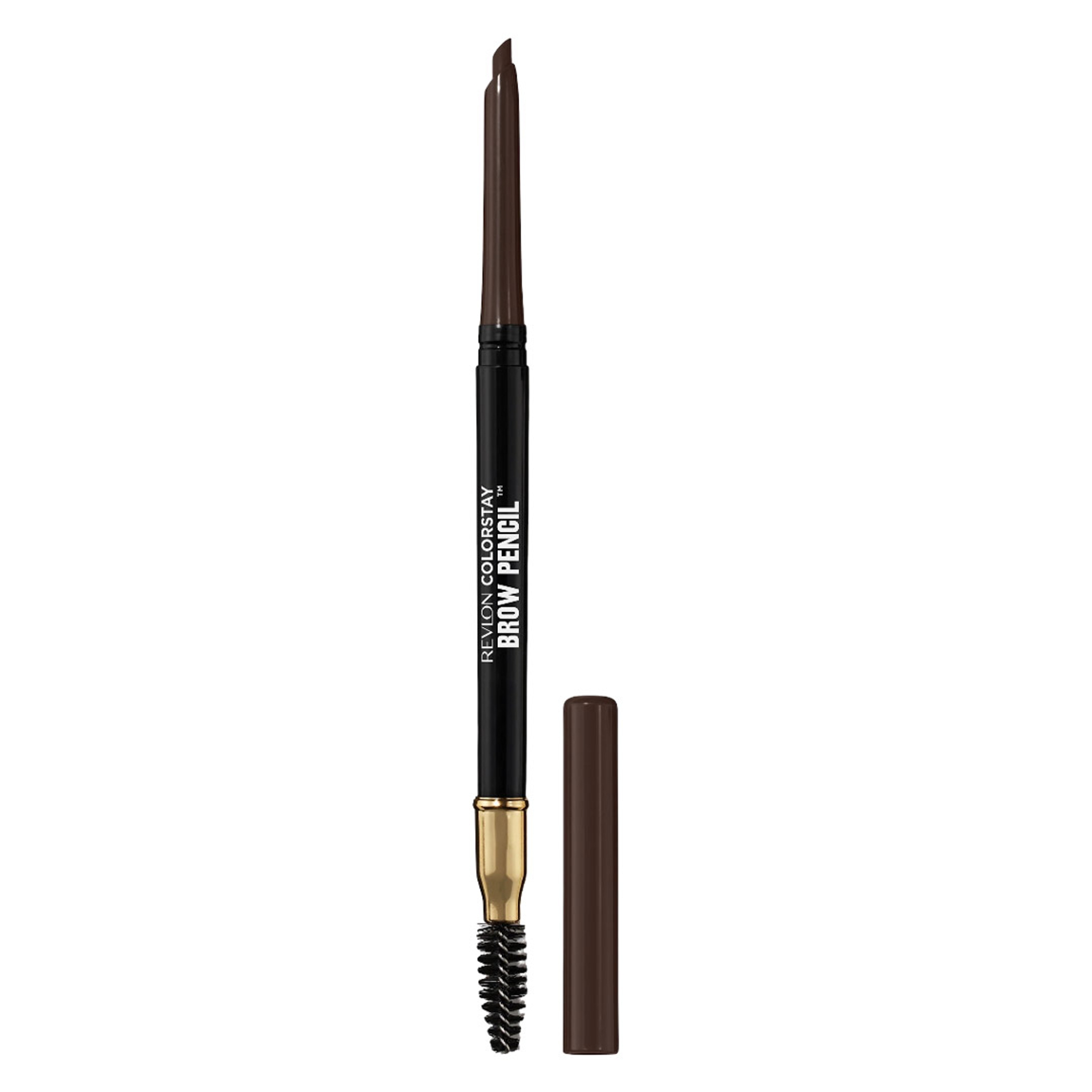 Revlon ColorStay Brow Pencil, 220 Dark Brown, 0.01 oz - Waterproof Eyebrow Pencil with a Built-in Spoolie Brush 1