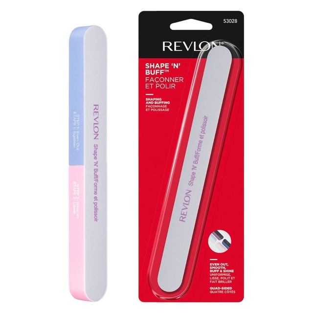 Revlon Shape N Buff Nail Buffer 1 Count - All-In-One Nail Buffer for Shaping & Shining Natural Fingernails