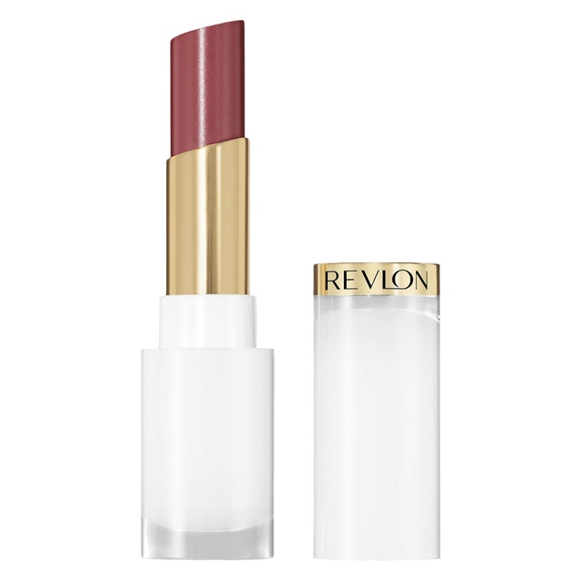 Revlon Super Lustrous Glass Shine Balm, 008 Rum Raisin, 0.11 oz - Sheer Glossy Tinted Lip Balm with Hyaluronic Acid