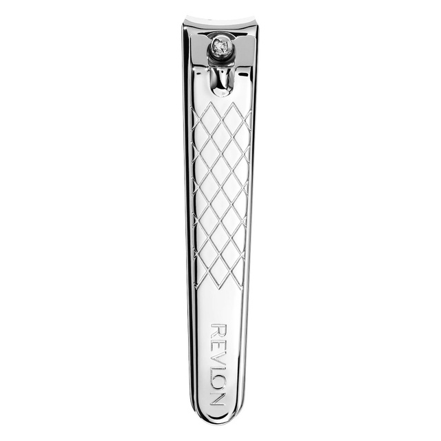 Revlon Toenail Clipper, Silver, 1 Count - withFile & Curved Blade for Accurate, Easy Trimming & Grooming