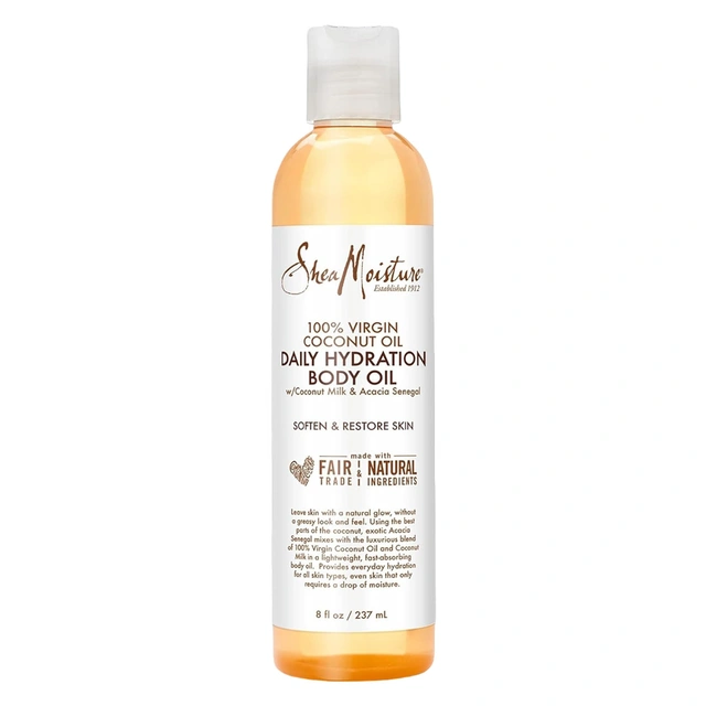 SheaMoisture Daily Hydration Body Oil 8 fl.oz - Moisturizing & Nourishing Oil for Dry Skin with Virgin Coconut Oil
