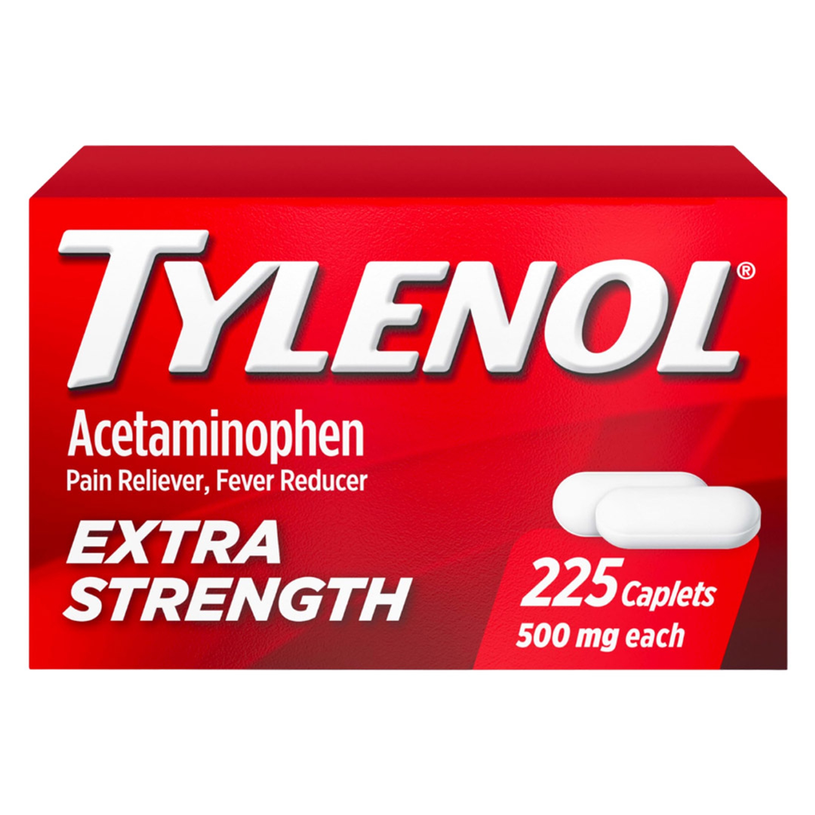 Tylenol Extra Strength Caplets 225 Count - Acetaminophen 500 mg, Pain Relief Pills, Fever Reducer for Adults 1