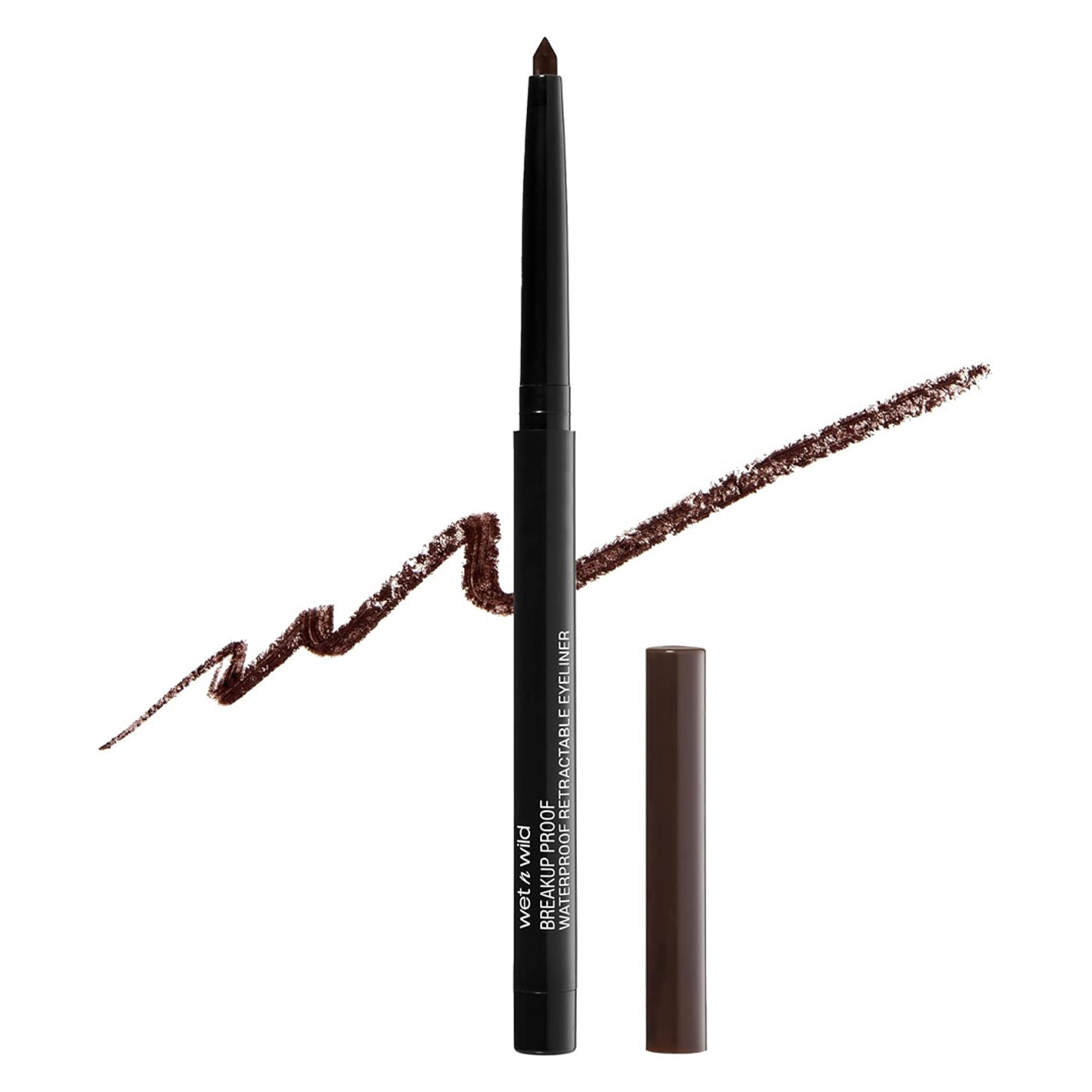 wet n wild Breakup Proof Waterproof Retractable Gel Eyeliner, Black Brown, 0.008 oz - Ultra Pigmented 16H Long Wear 1