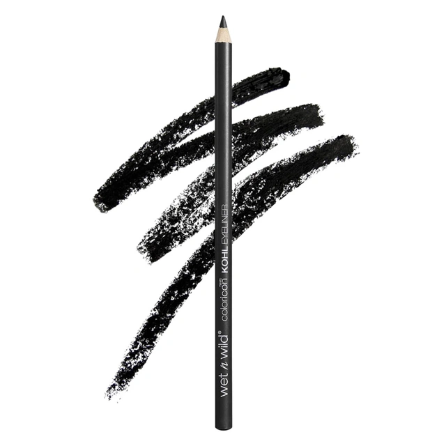 wet n wild Color Icon Kohl Liner Pencil, Baby's Got Black, 1 Count - Rich Hyper-Pigmented Color, Long-Wearing Matte Finish