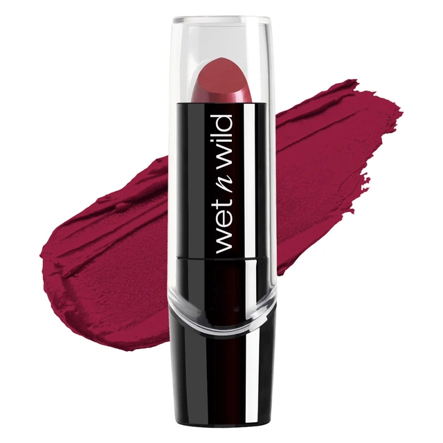 wet n wild Silk Finish Lipstick, Just Garnet, 1 Count - Hydrating Rich Buildable Lip Color, Cruelty-Free & Vegan