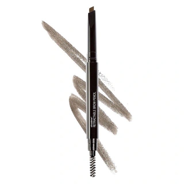 wet n wild Ultimate Brow Retractable, Ash Brown, 1 Count - Define Eyebrow Pencil with Unique Triangular Pencil Tip