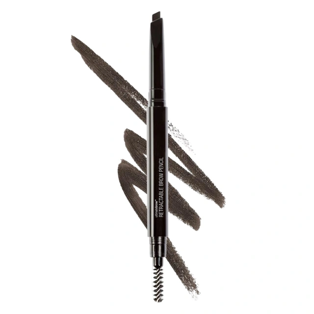 wet n wild Ultimate Brow Retractable, Dark Brown, 1 Count - Define Eyebrow Pencil with Unique Triangular Pencil Tip