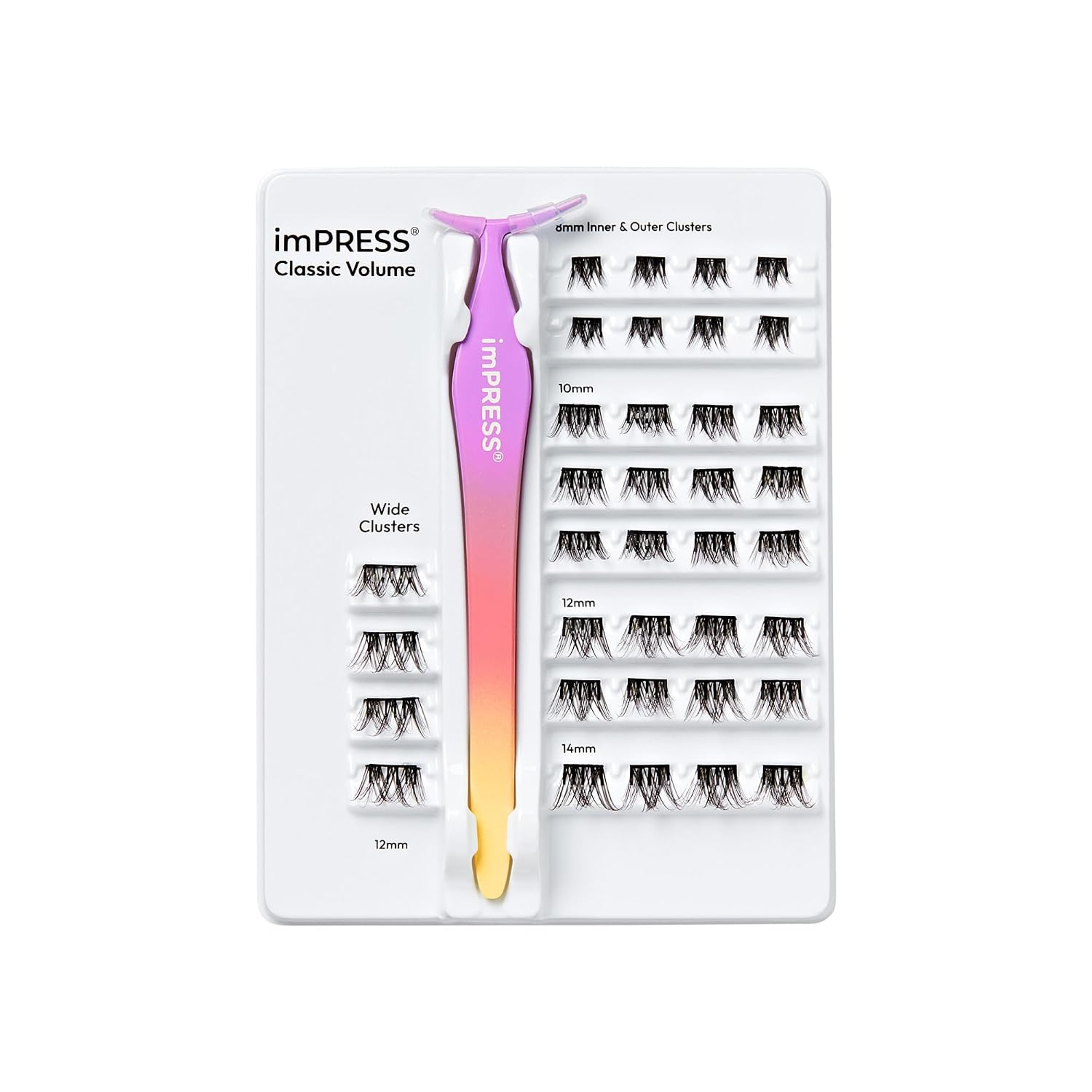 imPRESS Press-On Falsies Eyelashes, Classic Volume, 36 Clusters & 1 Non-Stick Applicator - No Glue Needed 7
