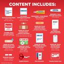 Johnson & Johnson All-Purpose Portable First Aid Kit 160 Pieces - Includes Band-Aid Bandages, Neosporin, Tylenol, Benga & Benadryl 5