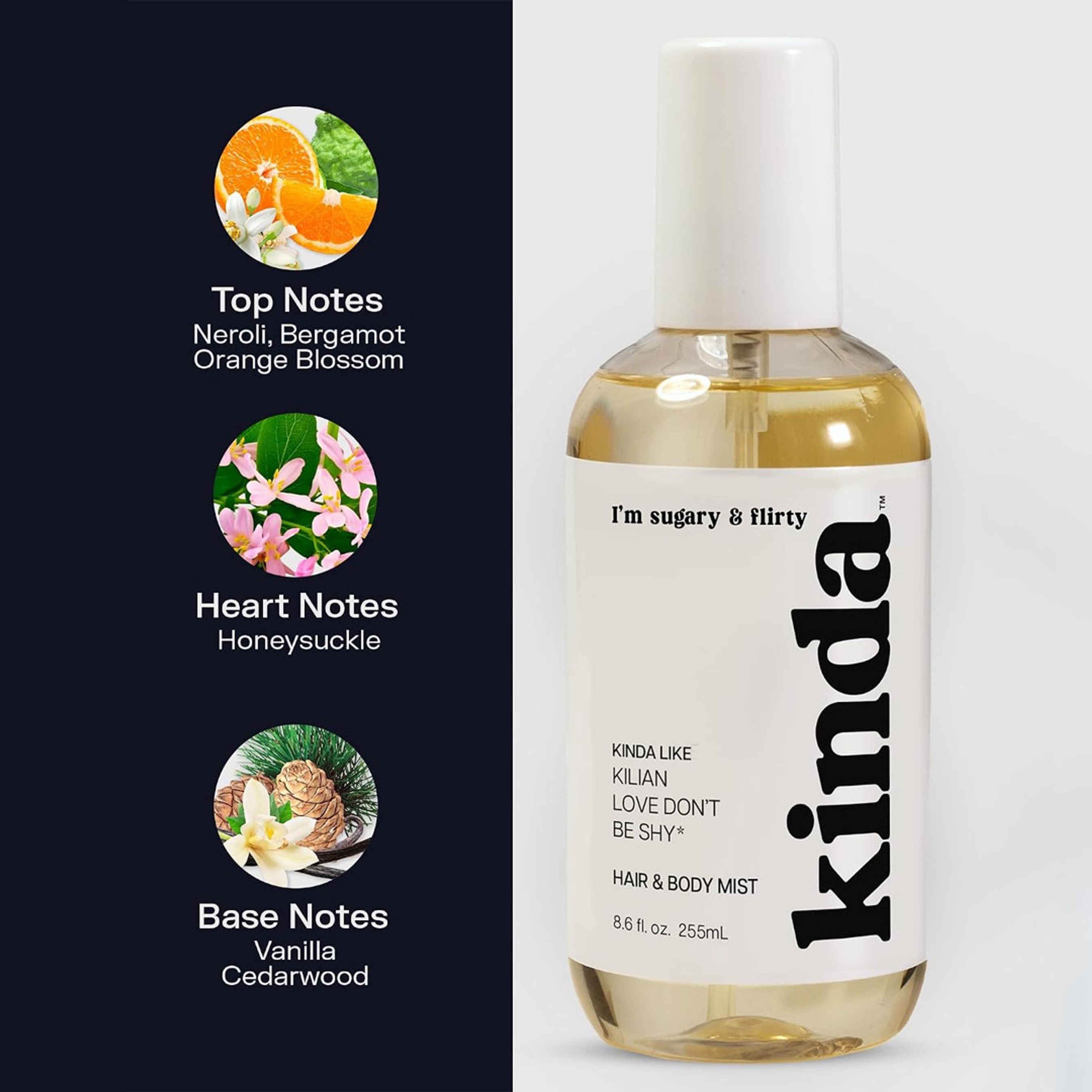Kinda Sugary & Flirty Hair & Body Mist 8.6 fl.oz - Inspired by Kilian Love Don’t Be Shy, Sweet Floral Fragrance 2