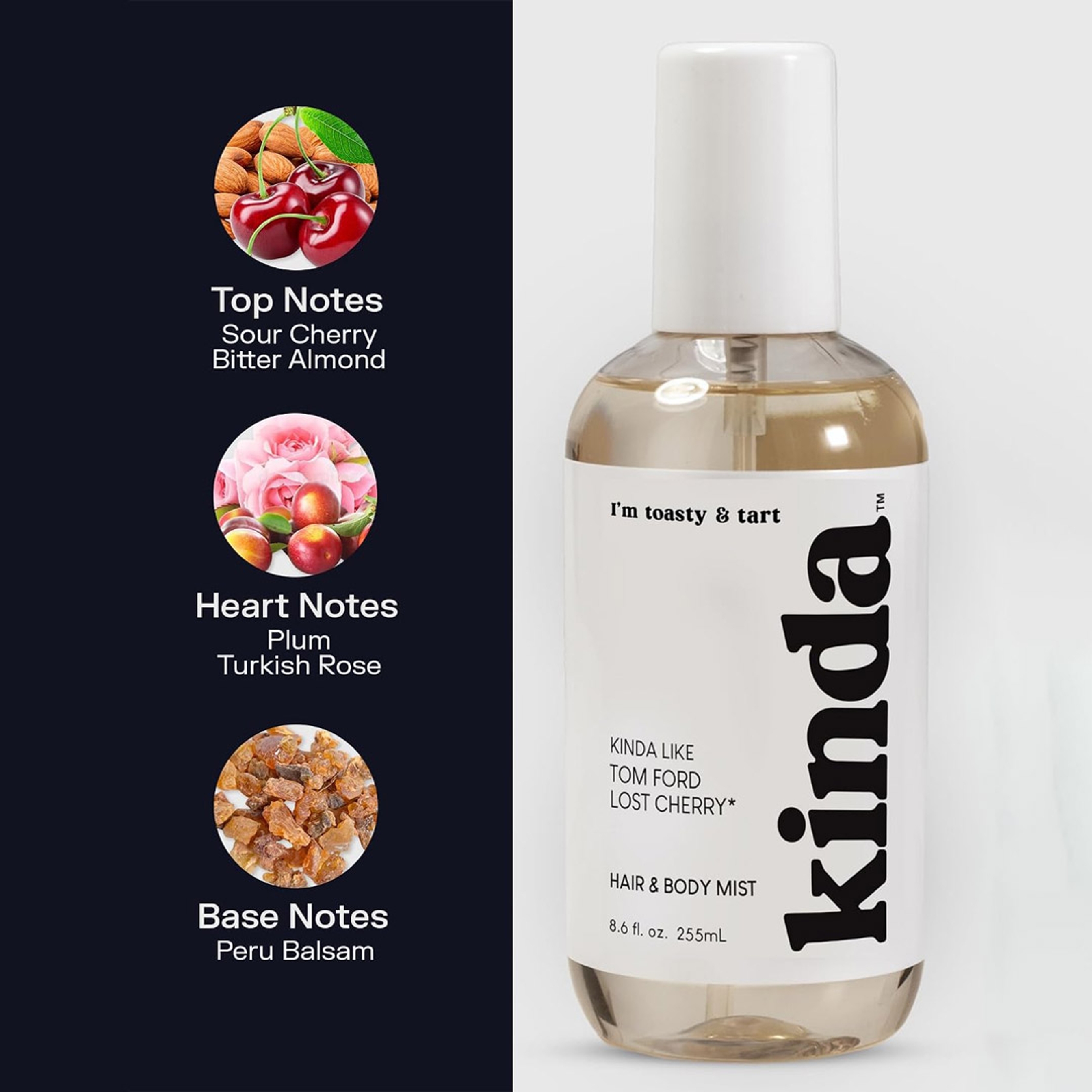 Kinda Toasty & Tart Hair & Body Mist 8.6 fl.oz - Inspired by Bom Ford Lost Cherry, Sweet & Tart Cherry Fragrance 2