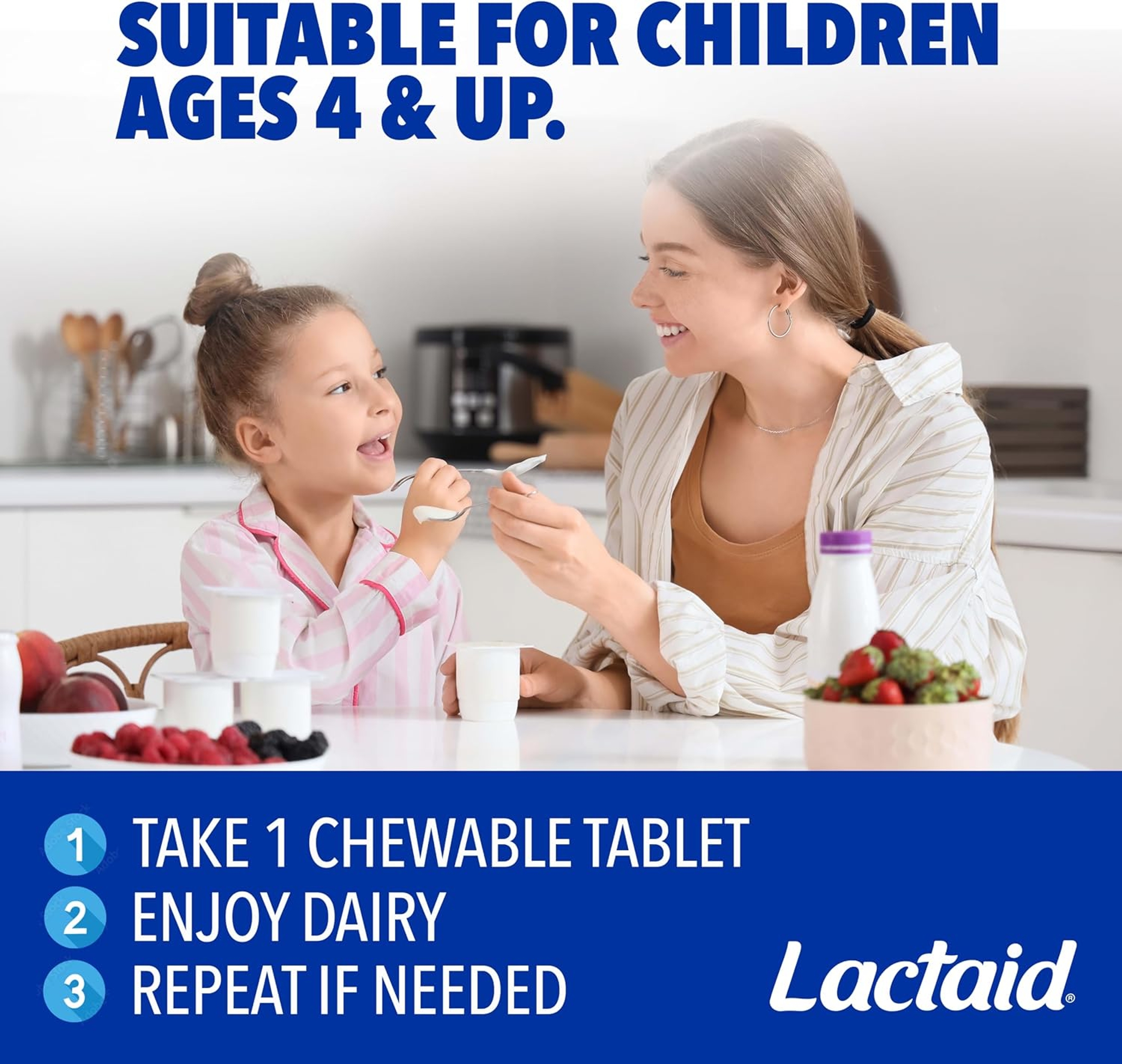 Lactaid Fast Act Chewable Lactase Enzyme Supplements 60 Count - Vanilla Twist Flavor, Helps Prevent Gas, Bloating & Diarrhea 6