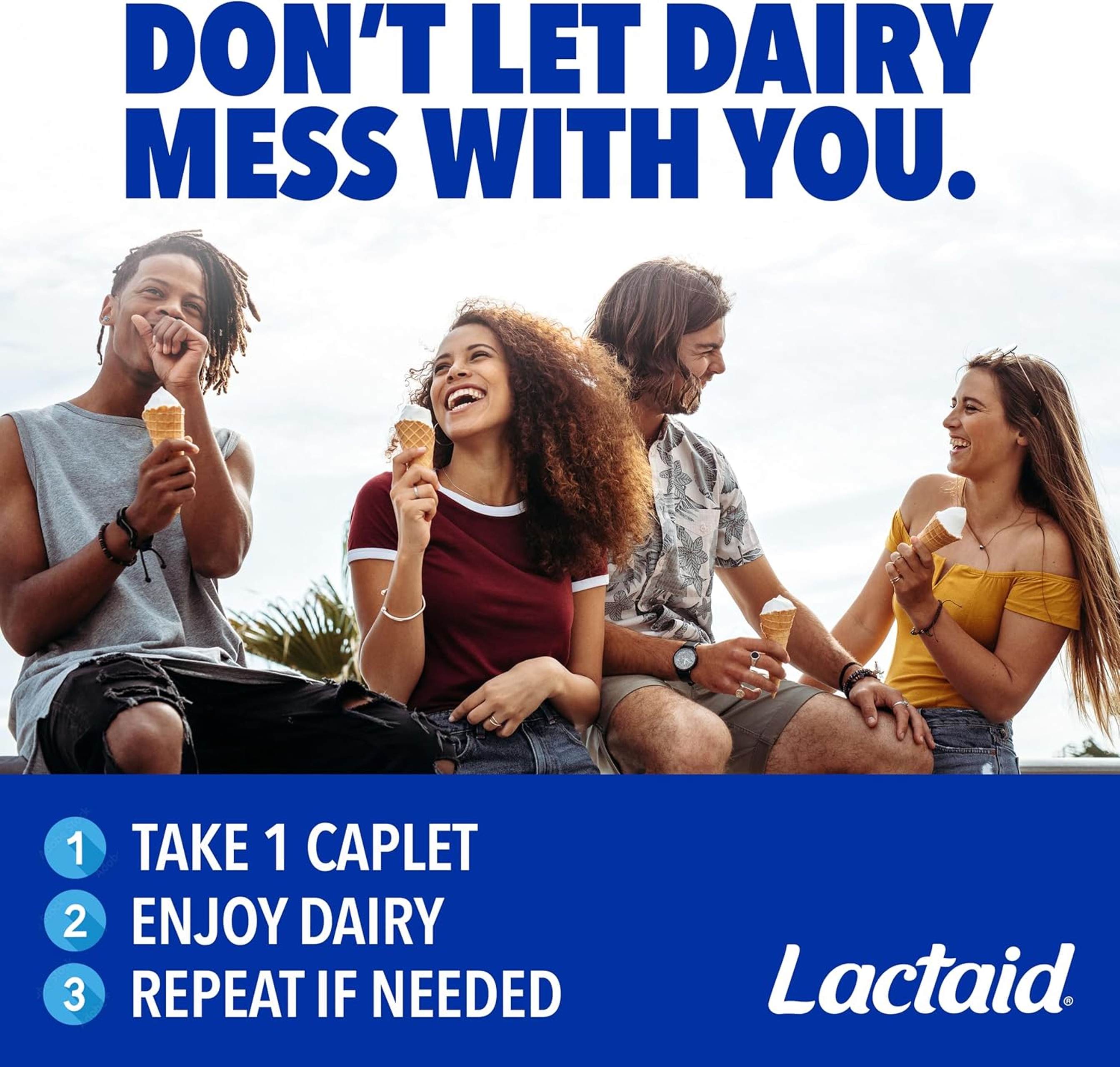 Lactaid Fast Act Lactase Enzyme Supplement Caplets 32 Count - Prevents Gas Bloating & Diarrhea 5