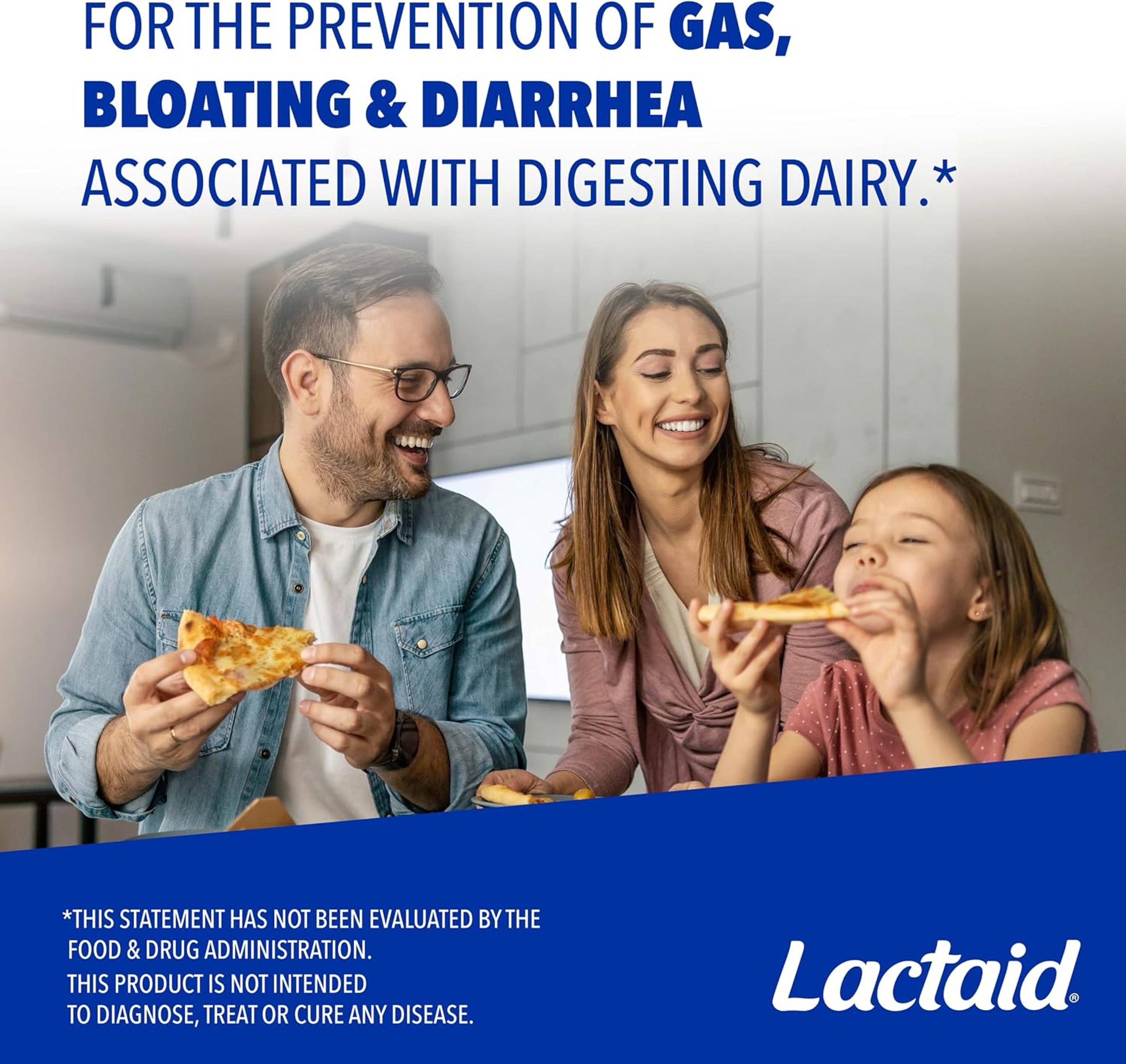 Lactaid Fast Act Lactase Enzyme Supplement Caplets 32 Count - Prevents Gas Bloating & Diarrhea 3