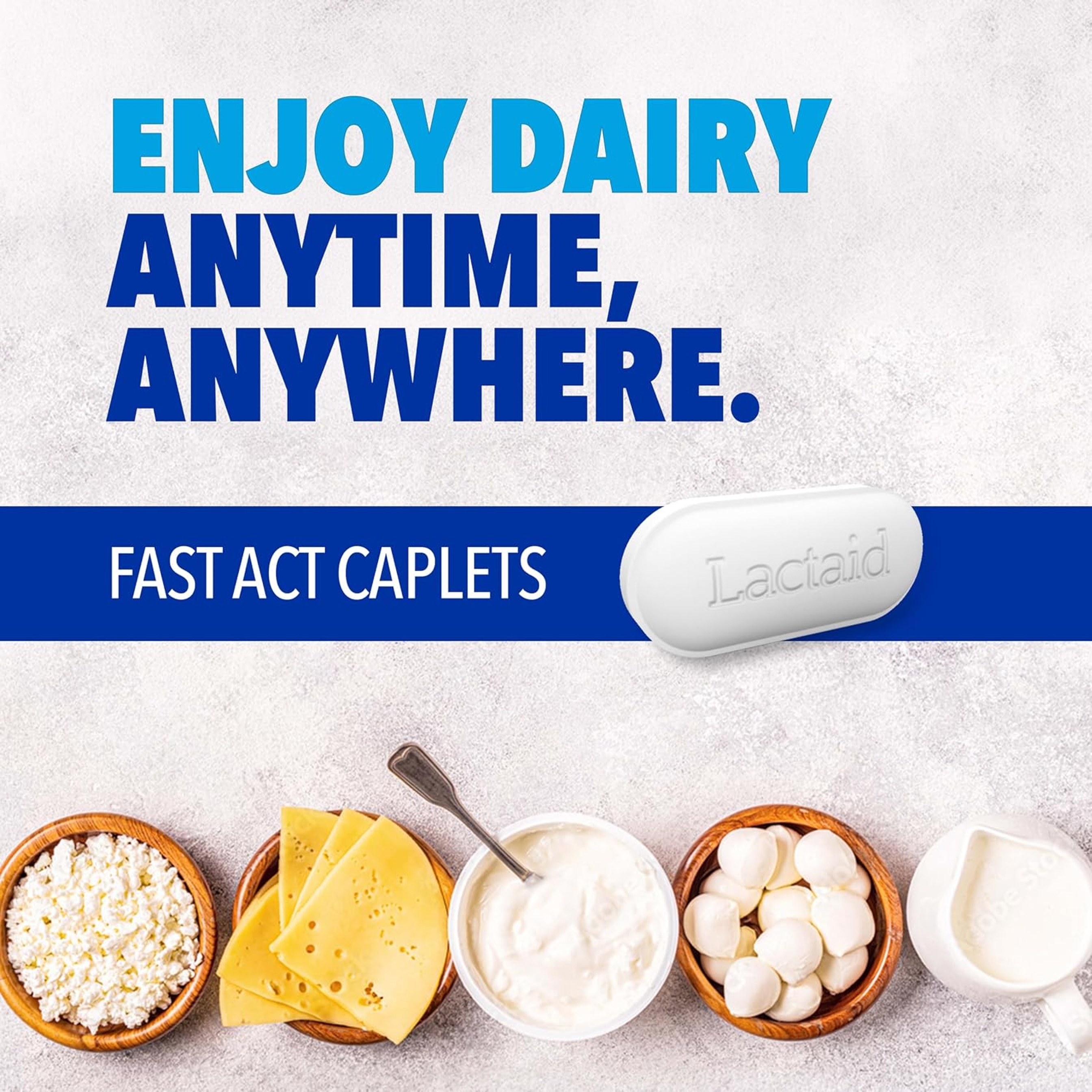 Lactaid Fast Act Lactase Enzyme Supplement Caplets 32 Count - Prevents Gas Bloating & Diarrhea 2