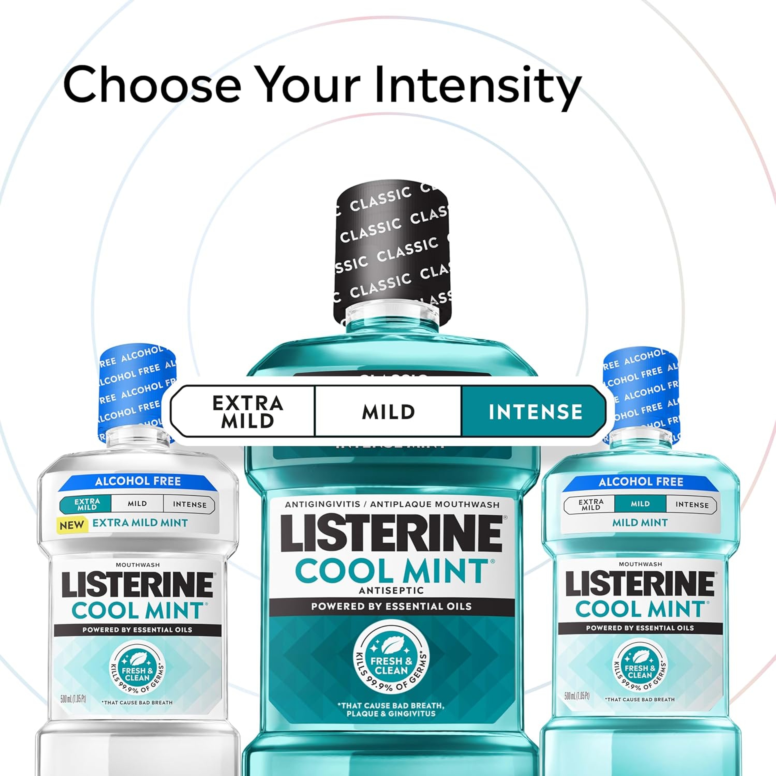 Listerine Cool Mint Intense Antiseptic Mouthwash 8.5 fl.oz - Fights Bad Breath Germs for A Fresher & Cleaner Mouth 4