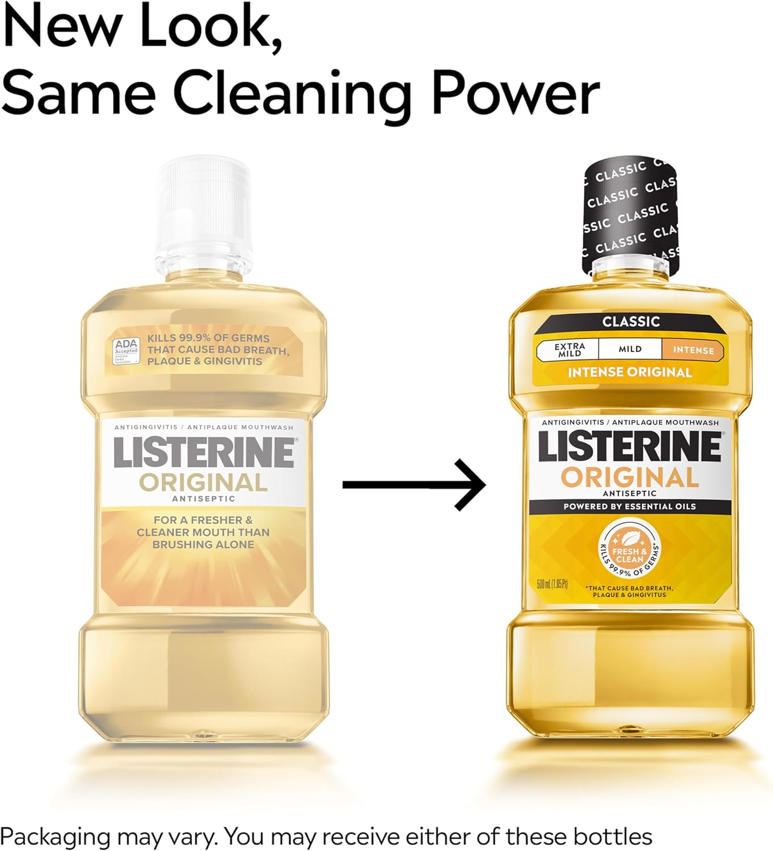Listerine Original Intense Antiseptic Mouthwash 33.8 fl.oz - Oral Rinse Helps Reduce Bad Breath, Plaque & Gingivitis 2
