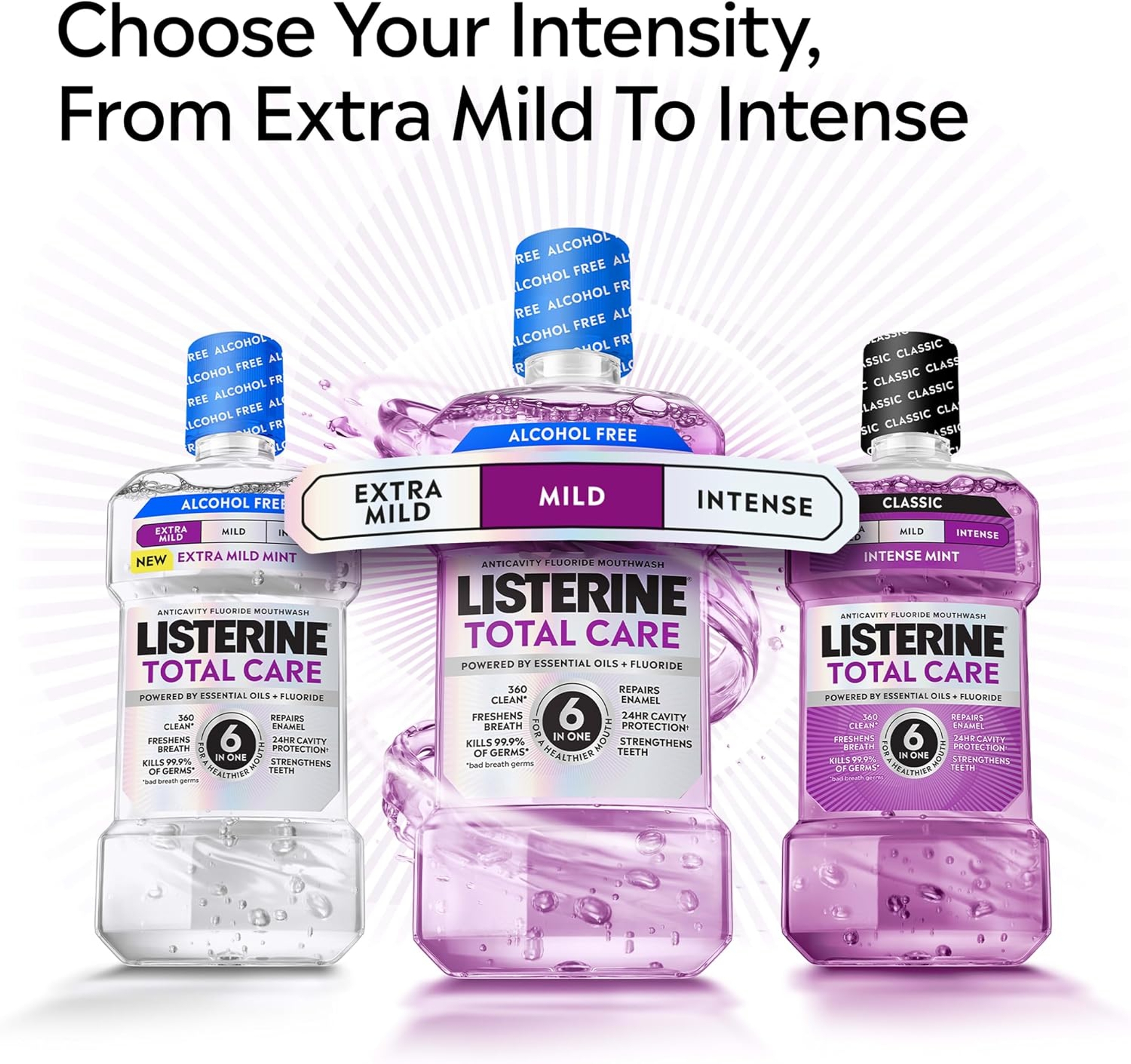 Listerine Total Care Alcohol-Free Mild Mint Mouthwash 16.9 fl.oz - Anticavity Fluoride Treatment for Adults 8