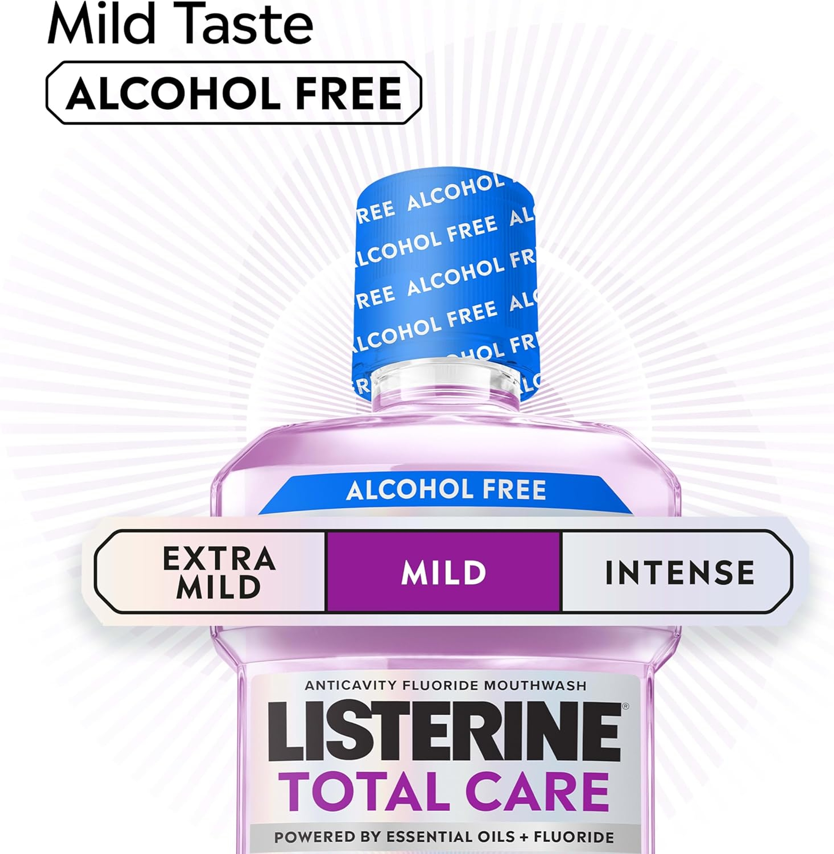 Listerine Total Care Alcohol-Free Mild Mint Mouthwash 16.9 fl.oz - Anticavity Fluoride Treatment for Adults 4
