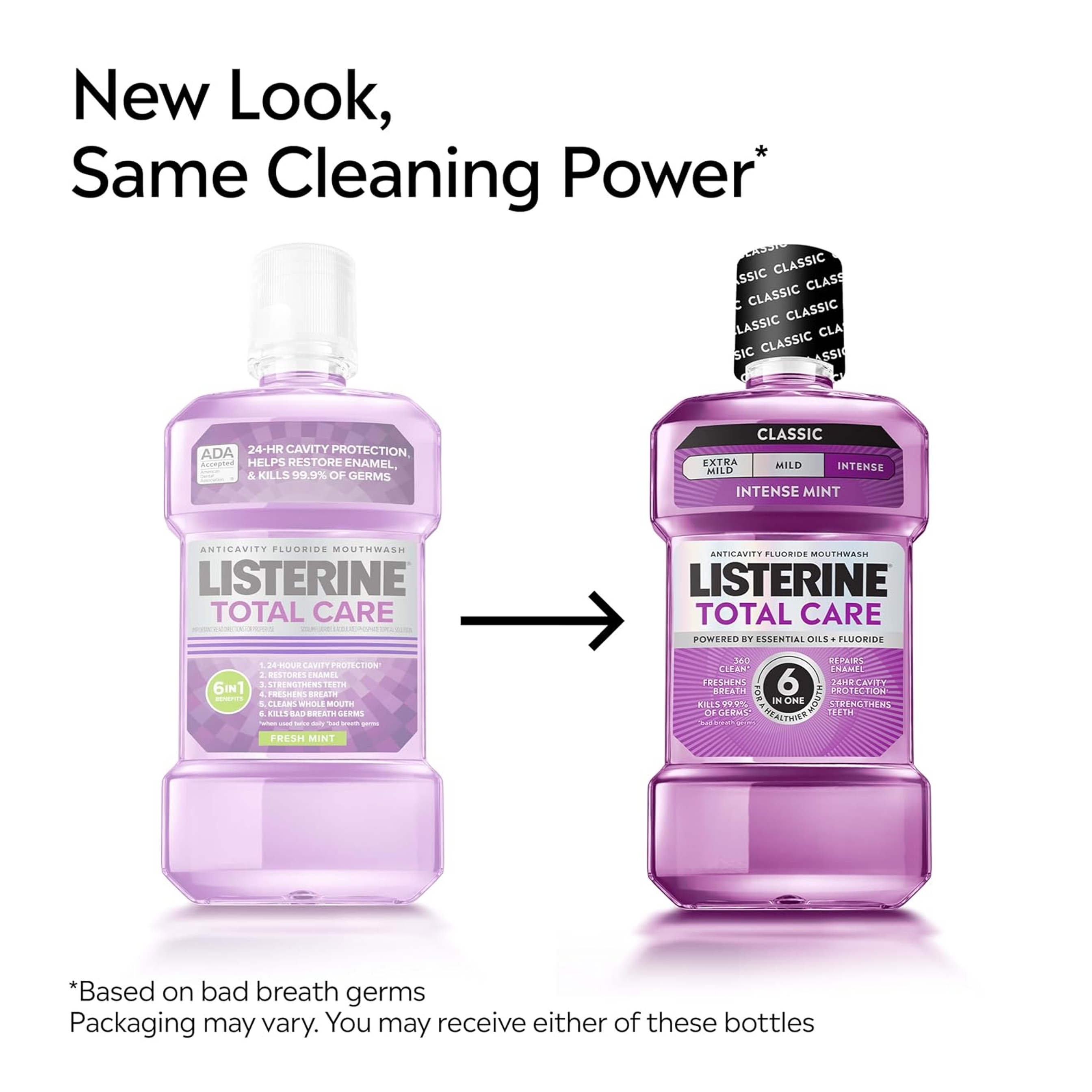Listerine Total Care Intense Anticavity Fluoride Mouthwash 33.8 fl.oz - Helps Repair Enamel for Stronger Teeth 2
