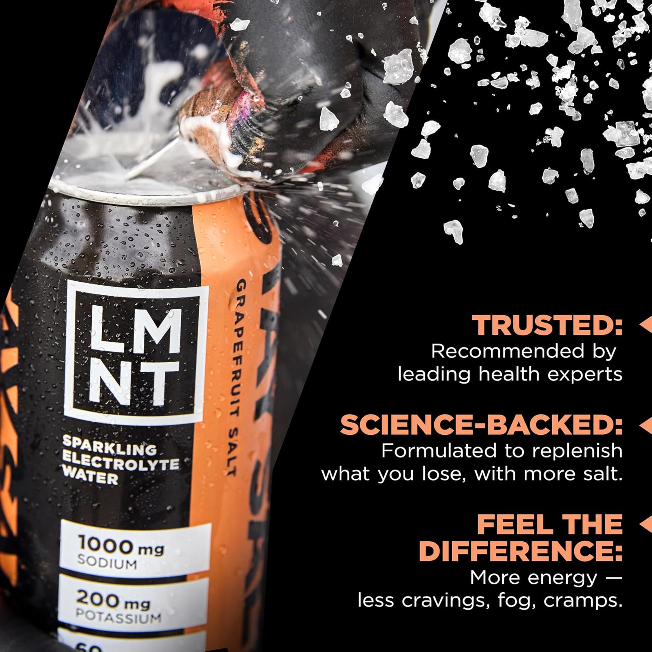 LMNT Sparkling Electrolyte Drink, Grapefruit Salt, 16 fl.oz 5