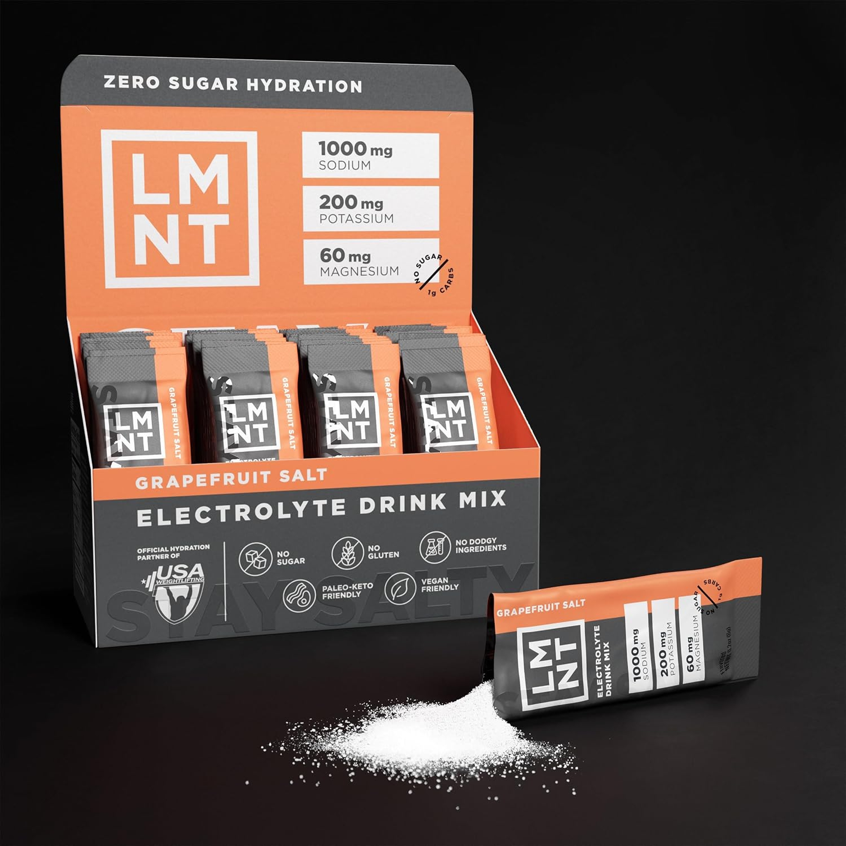 LMNT Zero Sugar Electrolytes, Grapefruit Salt, 0.2 oz (Pack of 12) 4