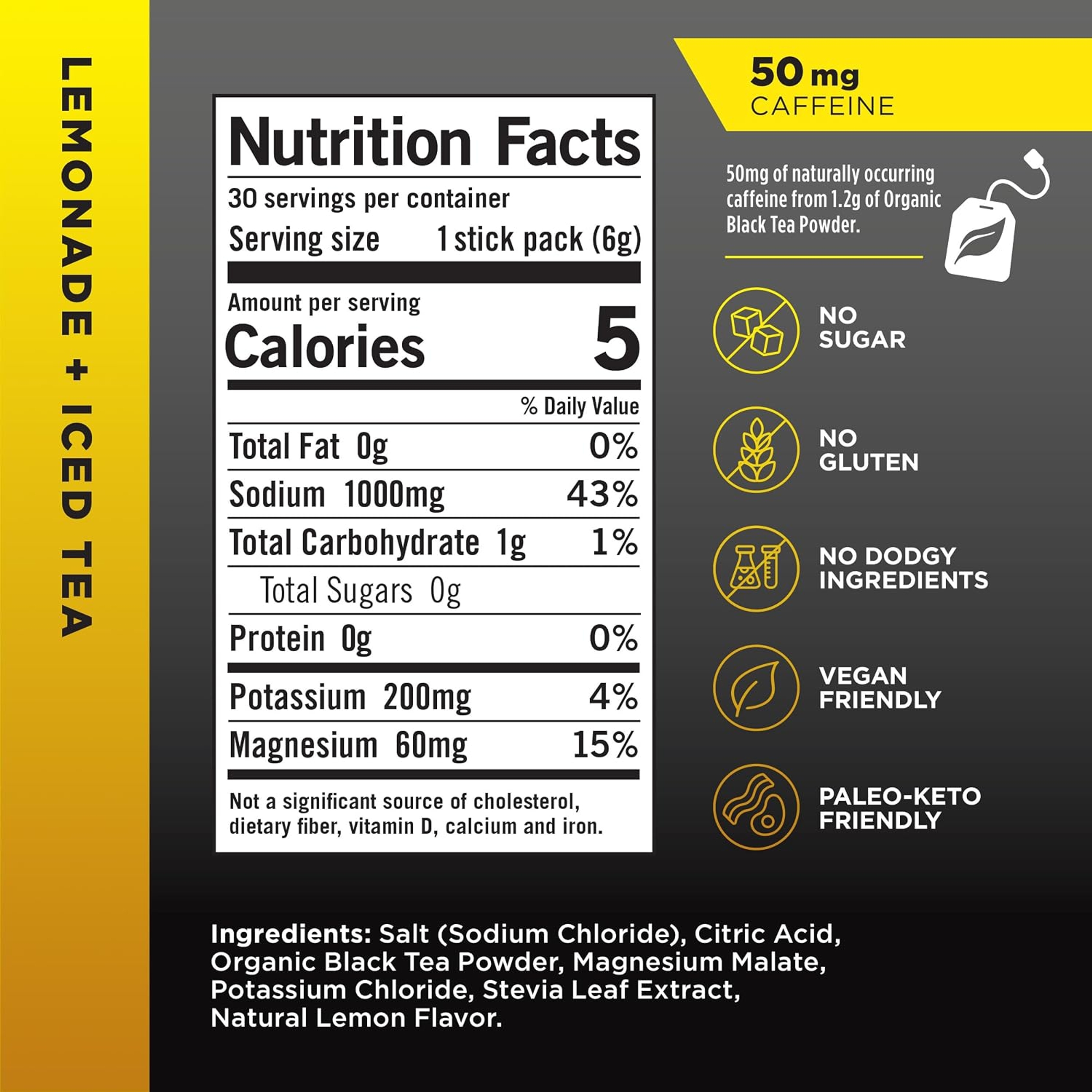 LMNT Zero Sugar Electrolytes, Lemonade Iced Tea, 0.2 oz 2