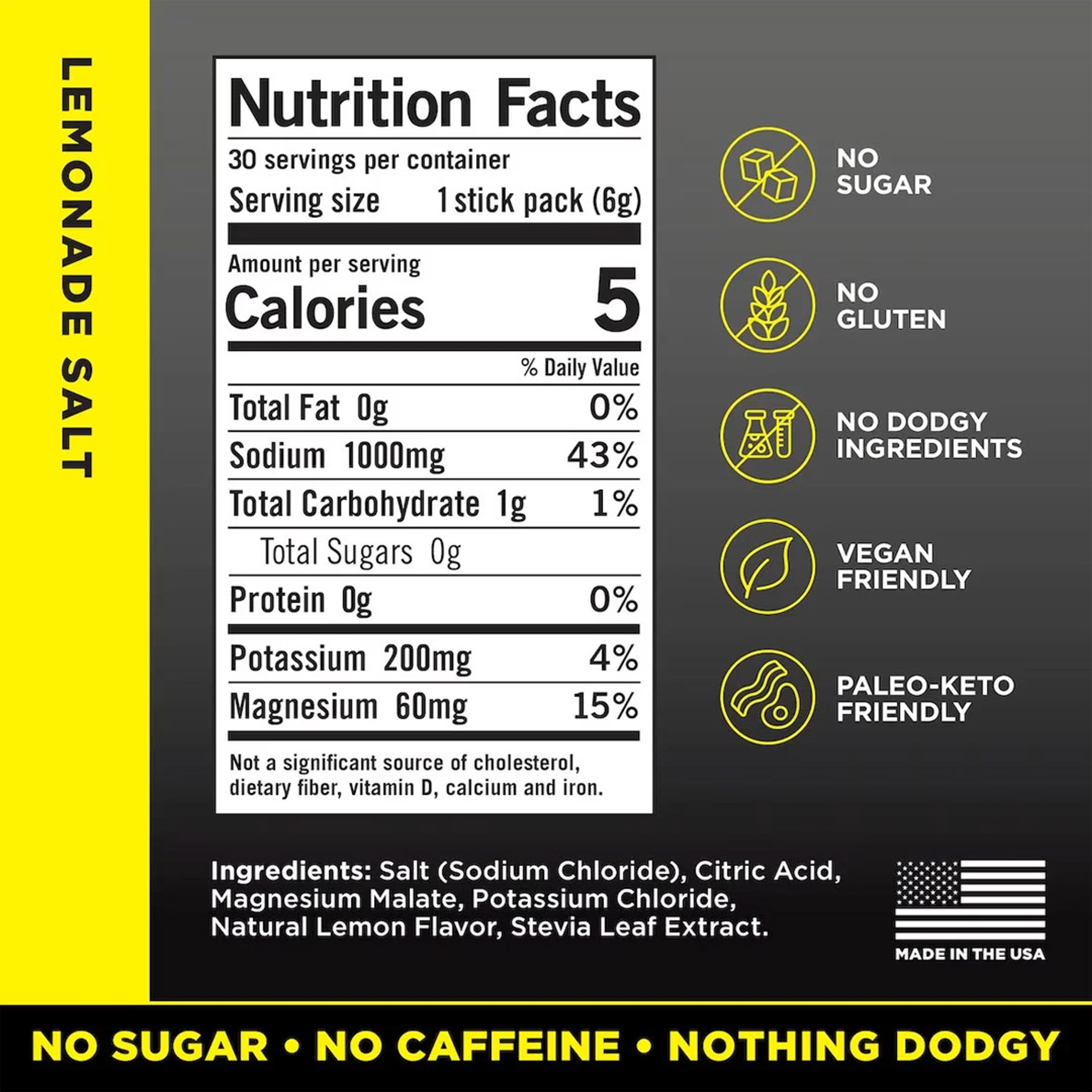LMNT Zero Sugar Electrolytes, Lemonade Salt, 0.2 oz (Pack of 12) 2