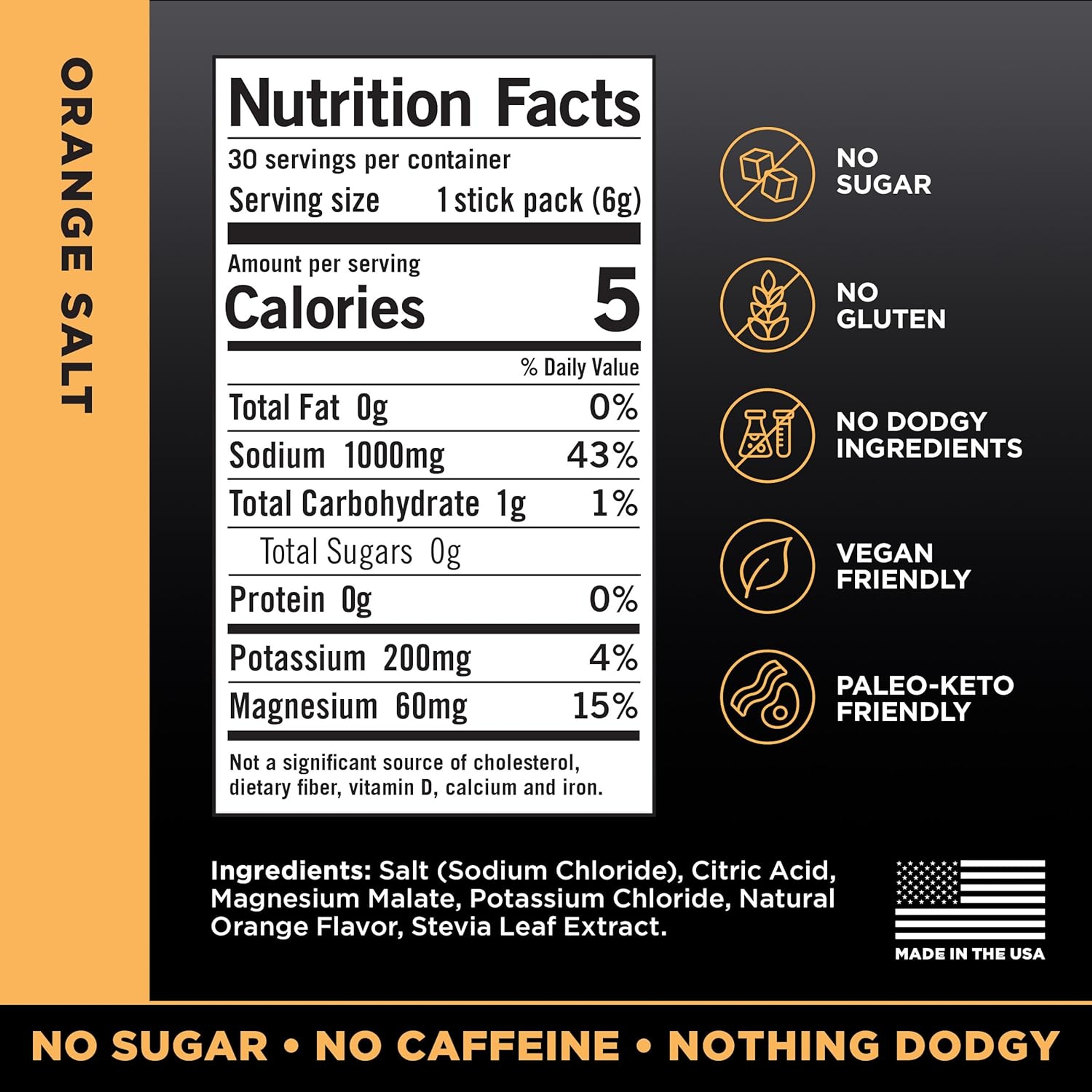 LMNT Zero Sugar Electrolytes, Orange Salt, 0.2 oz 2