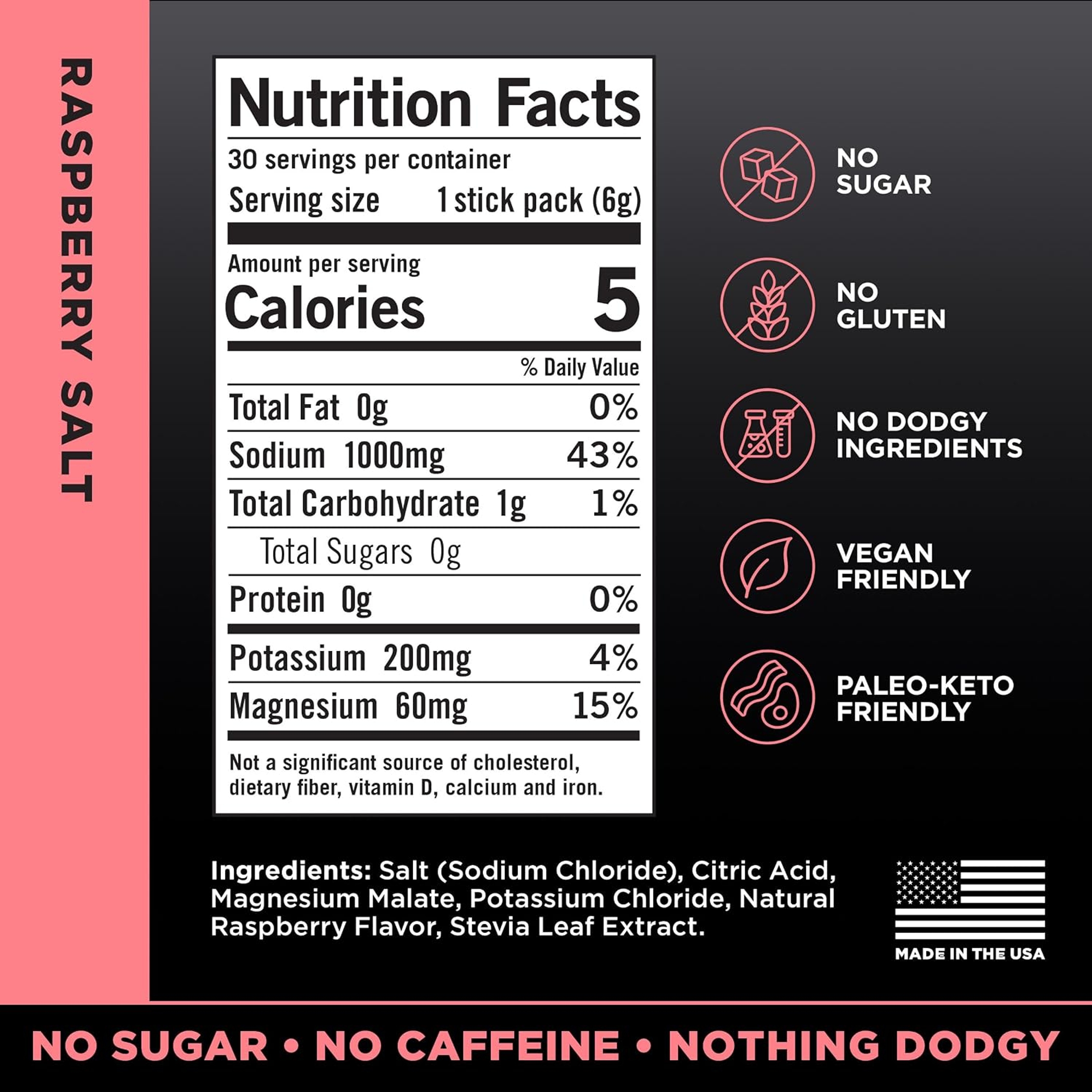 LMNT Zero Sugar Electrolytes, Raspberry Salt, 0.2 oz (Pack of 12) 2