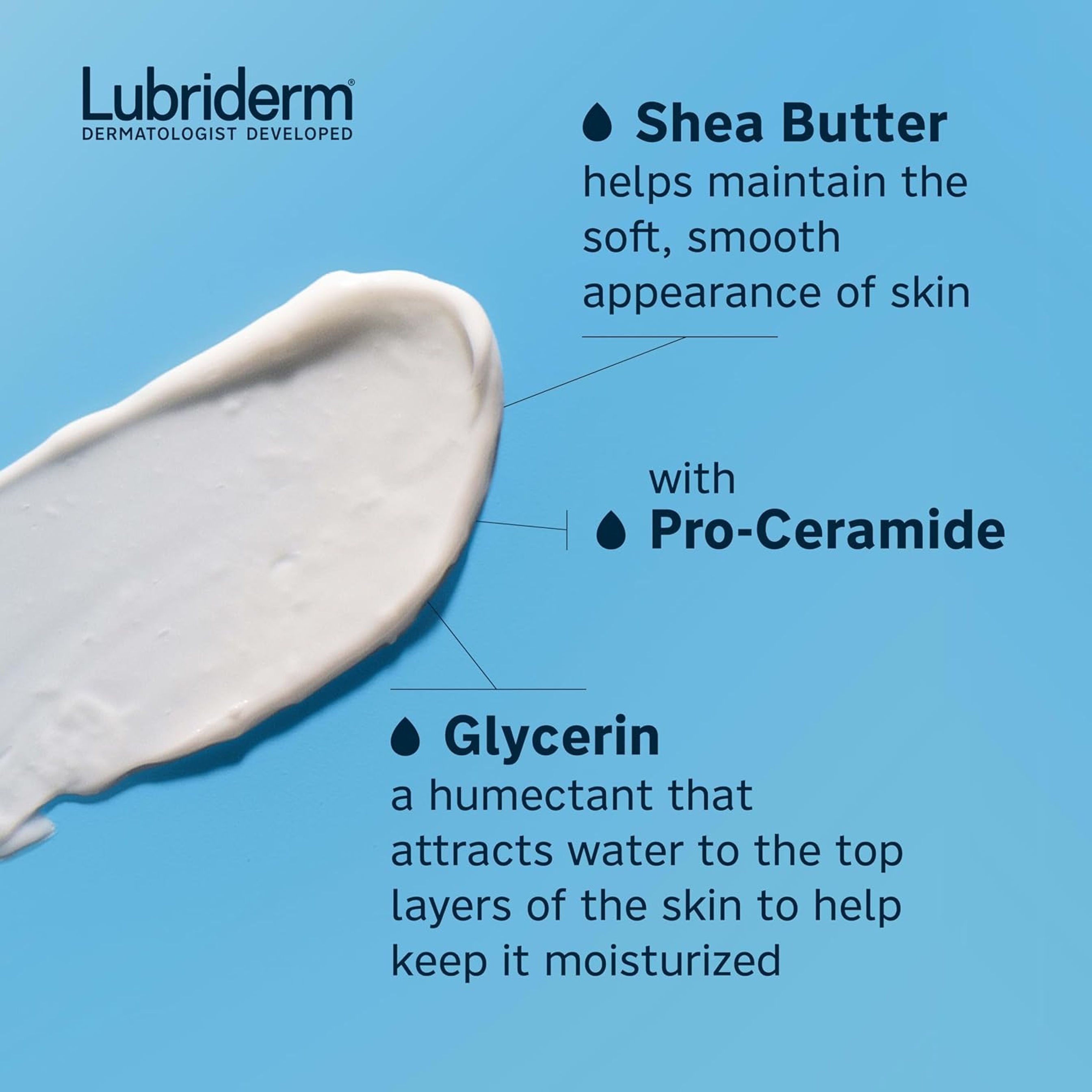 Lubriderm Daily Moisture Lotion Fragrance-Free 24 fl.oz - 24H Moisturizer with Shea Butter, Non-Greasy 5