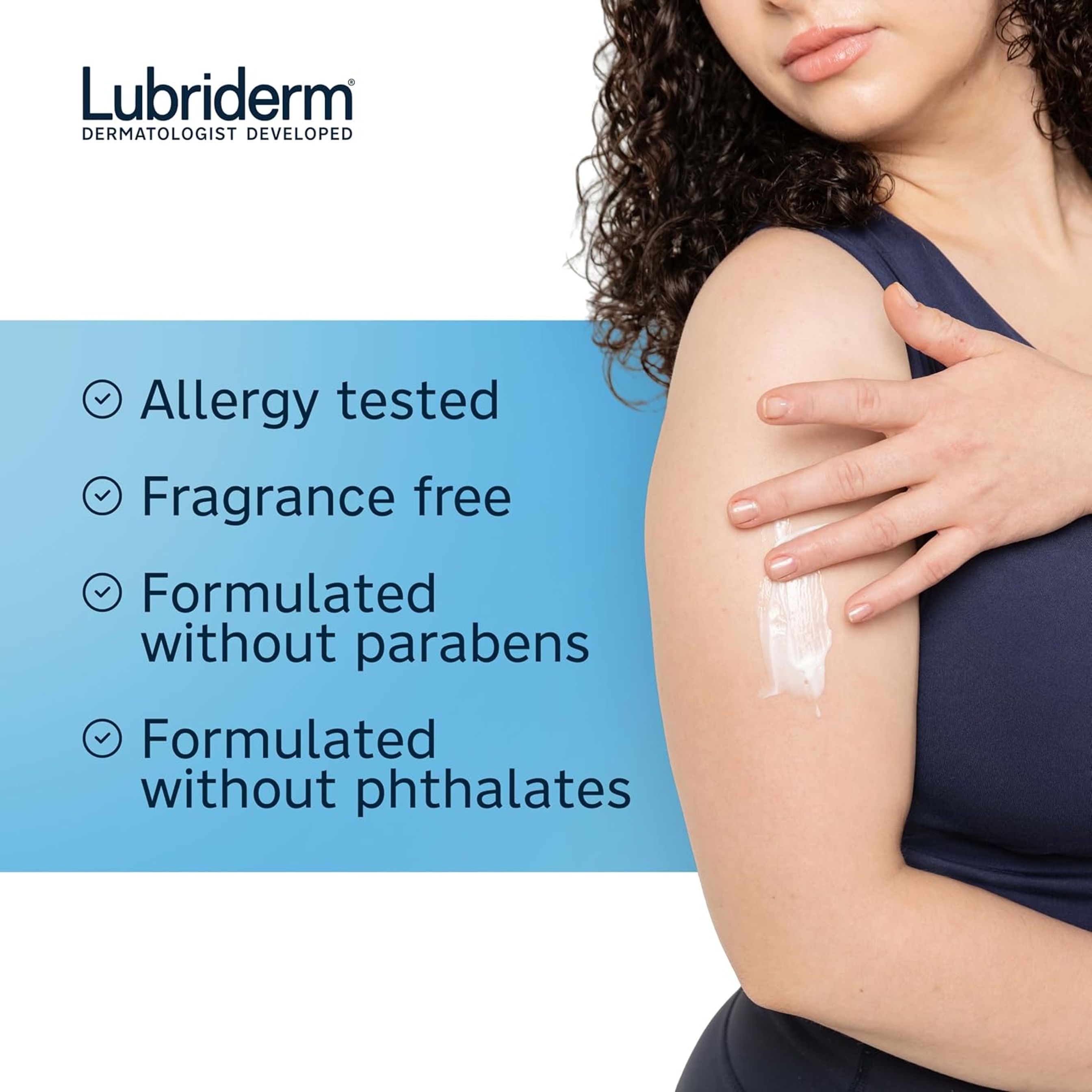 Lubriderm Daily Moisture Lotion Fragrance-Free 24 fl.oz - 24H Moisturizer with Shea Butter, Non-Greasy 4