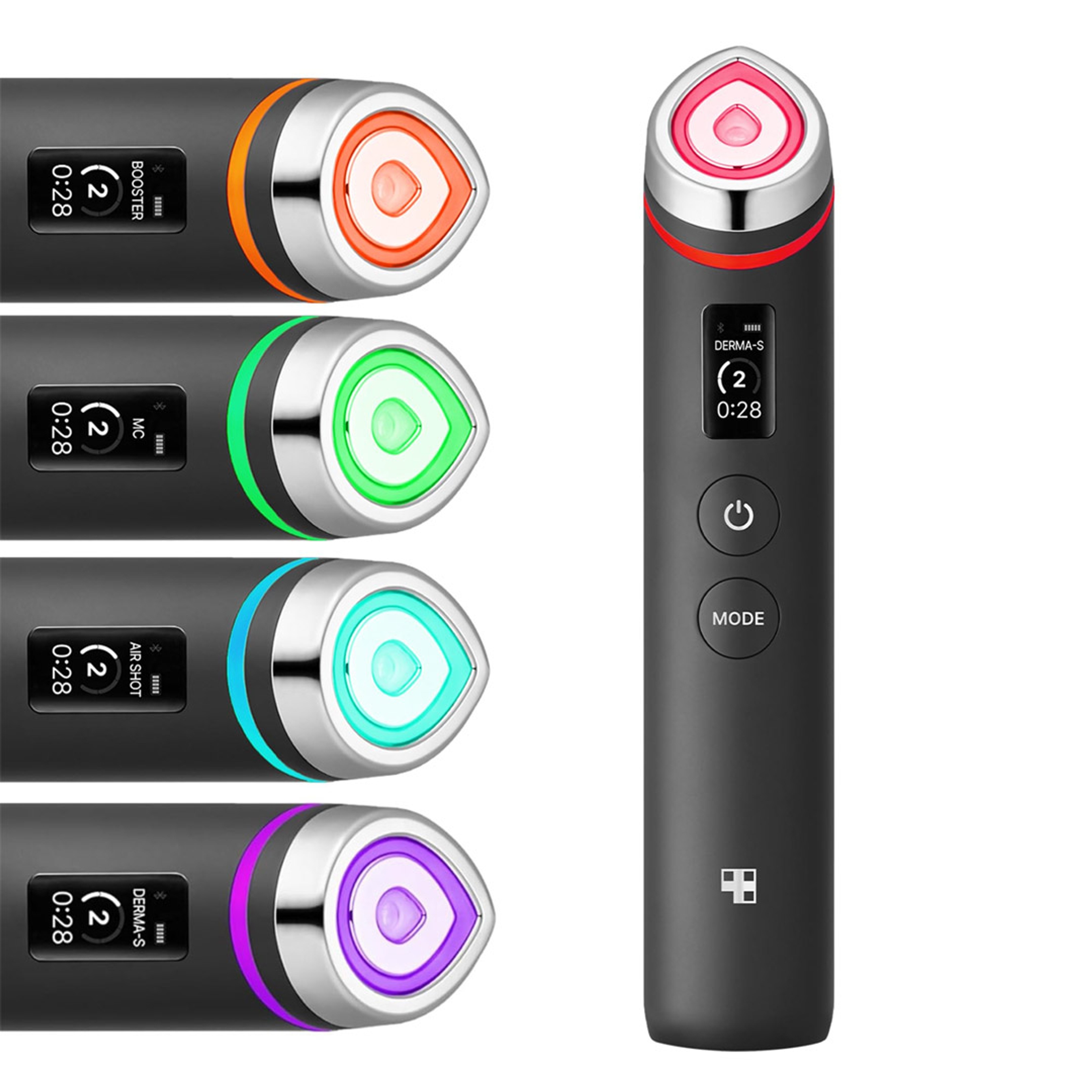 Medicube Booster Pro, Black, 1 Count - 6-in-1 Real Glass Glow Beauty Massager 10