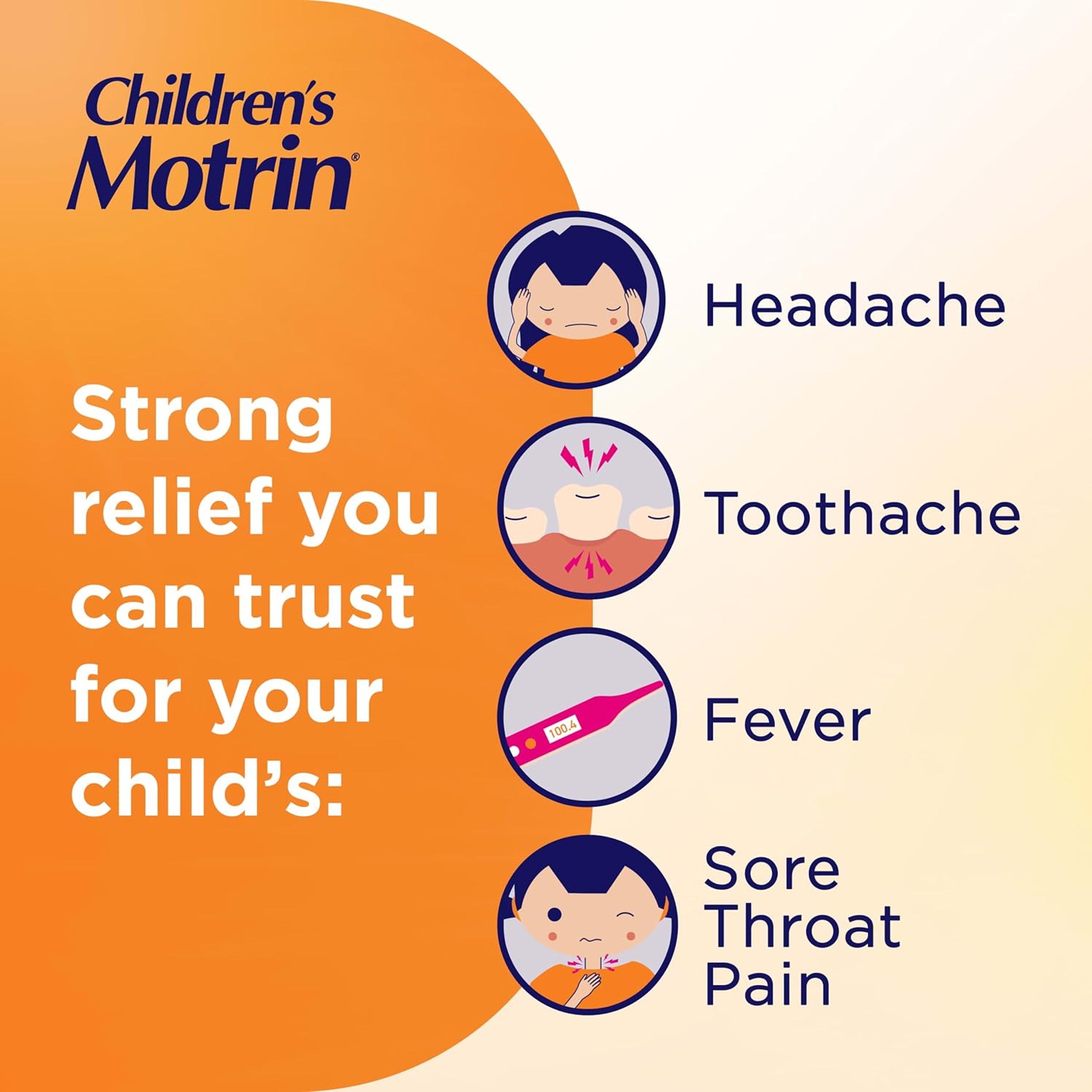Motrin Children's Ibuprofen Liquid Oral Suspension Dye-Free, Berry, 4 fl.oz - Kid’s Medicine for Fever & Pain Relief 2