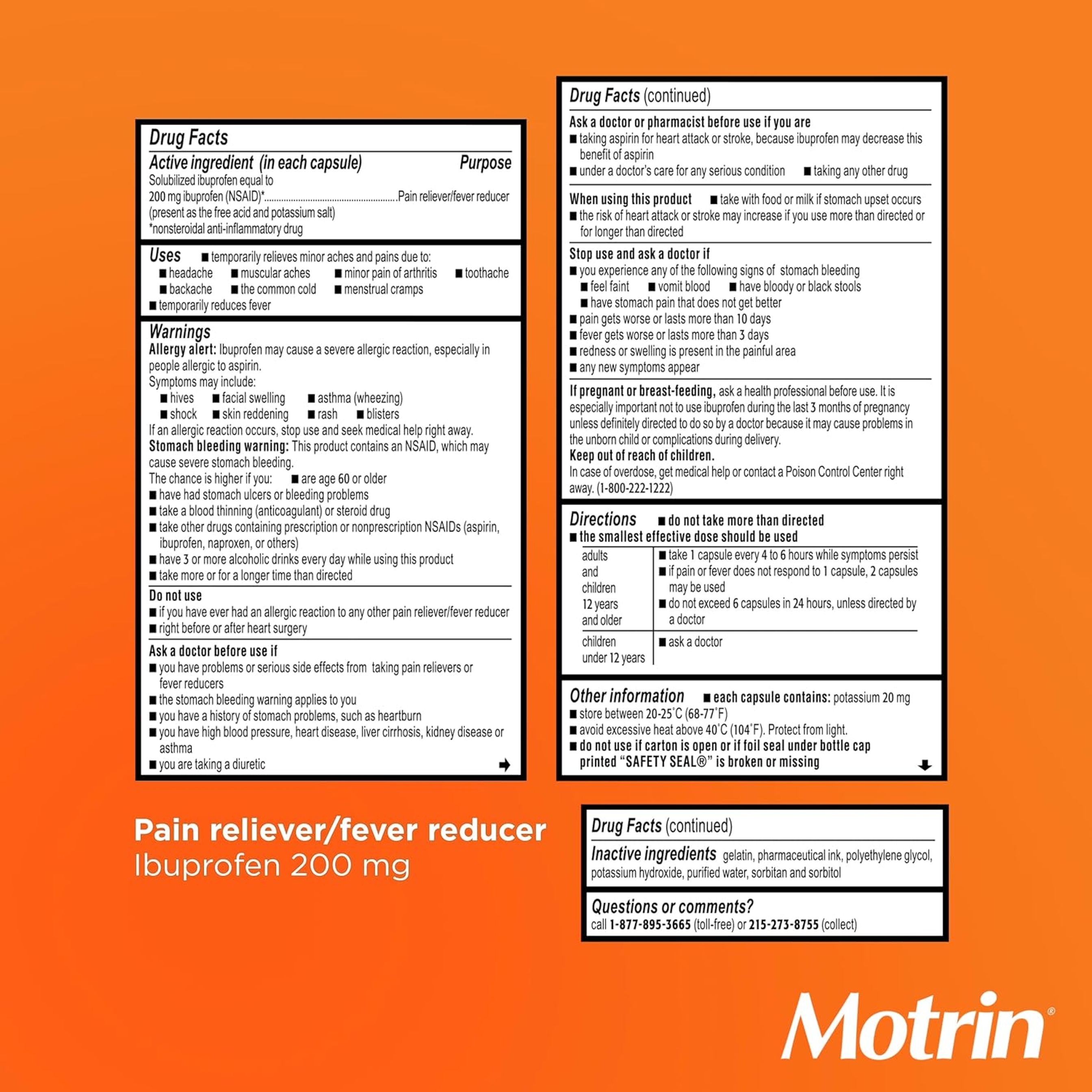 Motrin IB Liquid Gels 80 Count - Ibuprofen Liquid Gel Caps to Reduce Fevers & Relieve Pain from Muscle Aches & Headaches 8