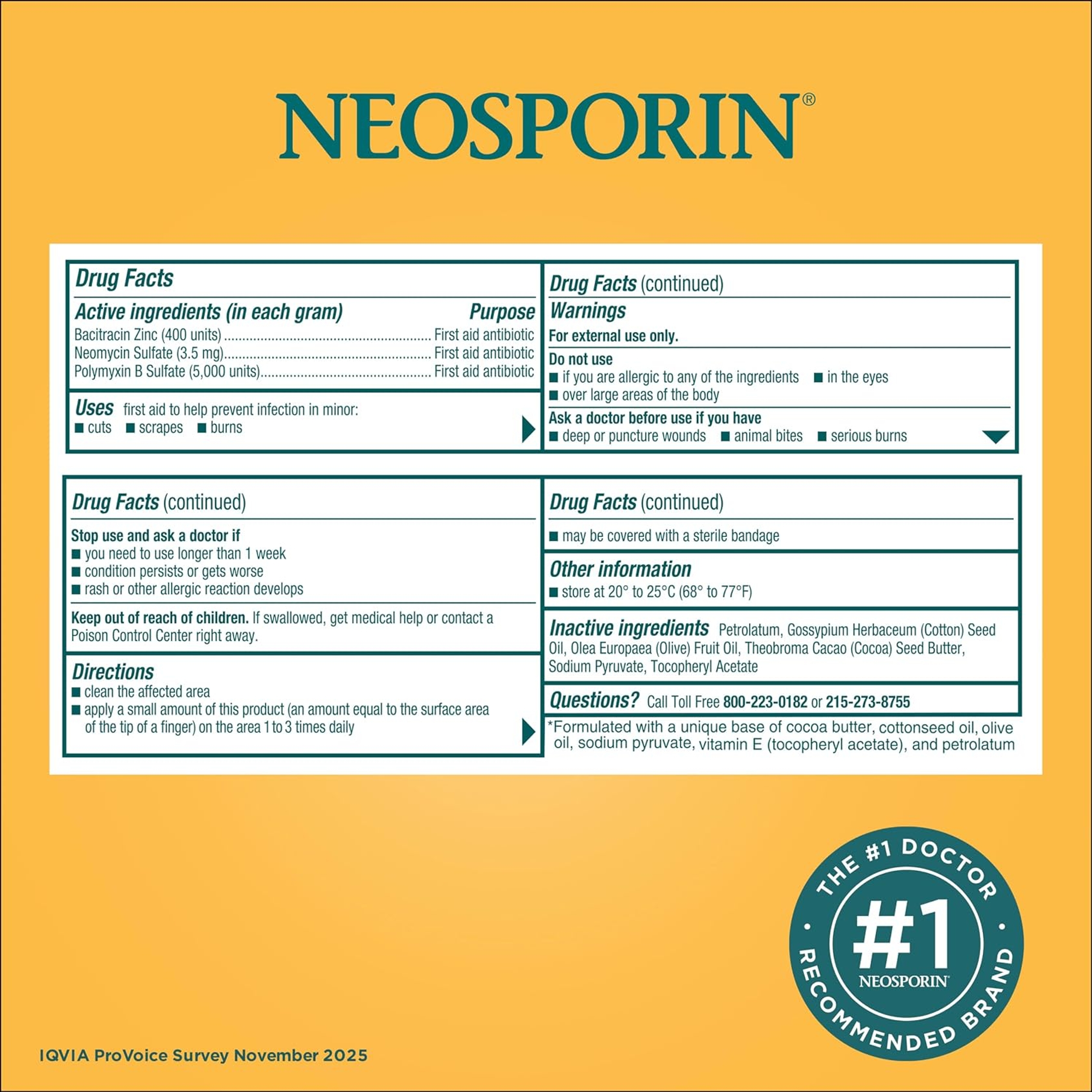Neosporin Original Triple Antibiotic Ointment 1 oz - 24H Infection Protection, Helps Minimize Appearance of Scars 8