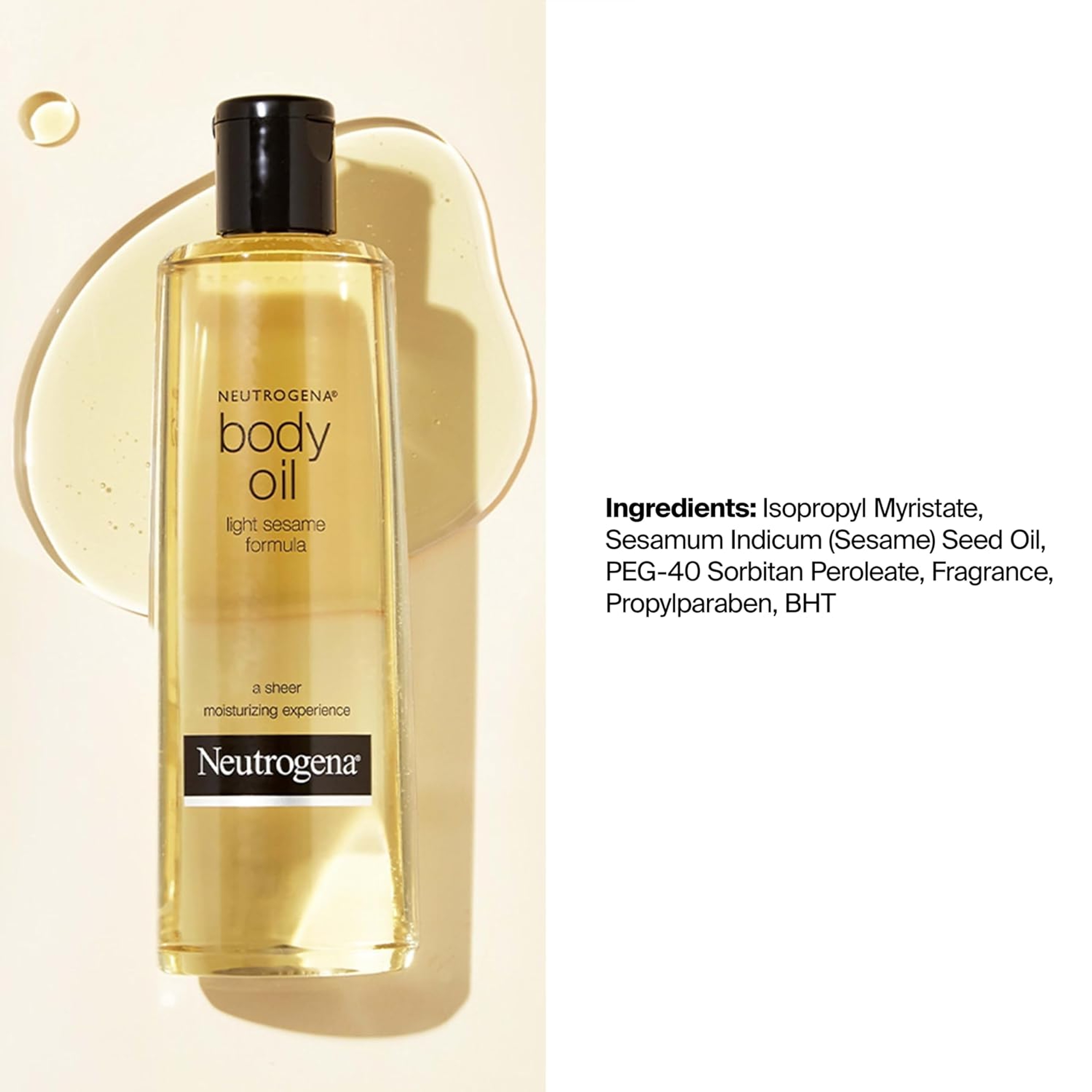 Neutrogena Body Oil Light Sesame Formula 16 fl.oz - Nourishing Moisturizer for Soft & Silky Skin 8