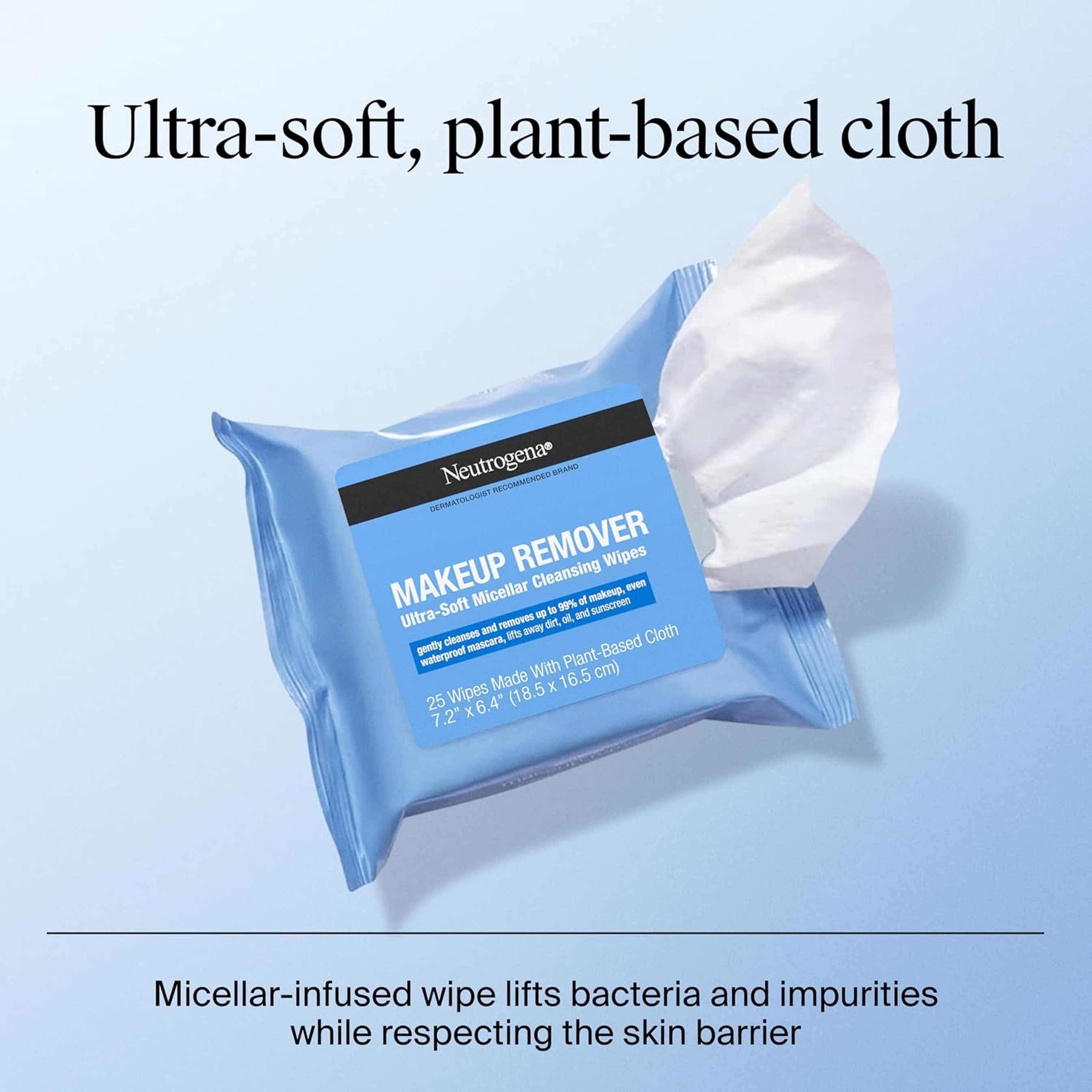 Neutrogena Makeup Remover Ultra-Soft Micellar Cleansing Wipes 7 Count - Gently Remove Dirt, Oil & Makeup 4