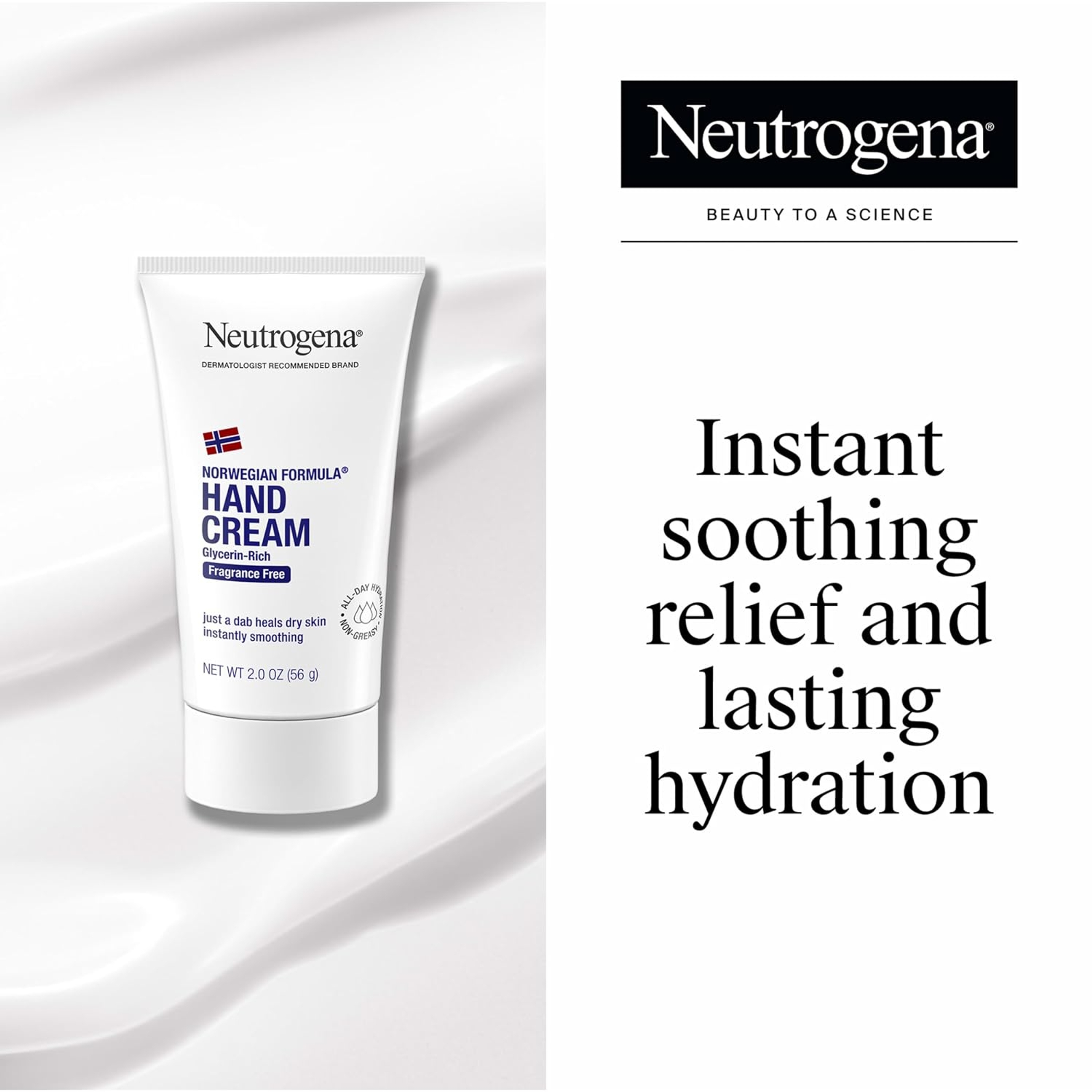 Neutrogena Norwegian Formula Hand Cream 2 oz - Fragrance-Free, Moisturizing Hand Cream for Rough & Dry Hands 2