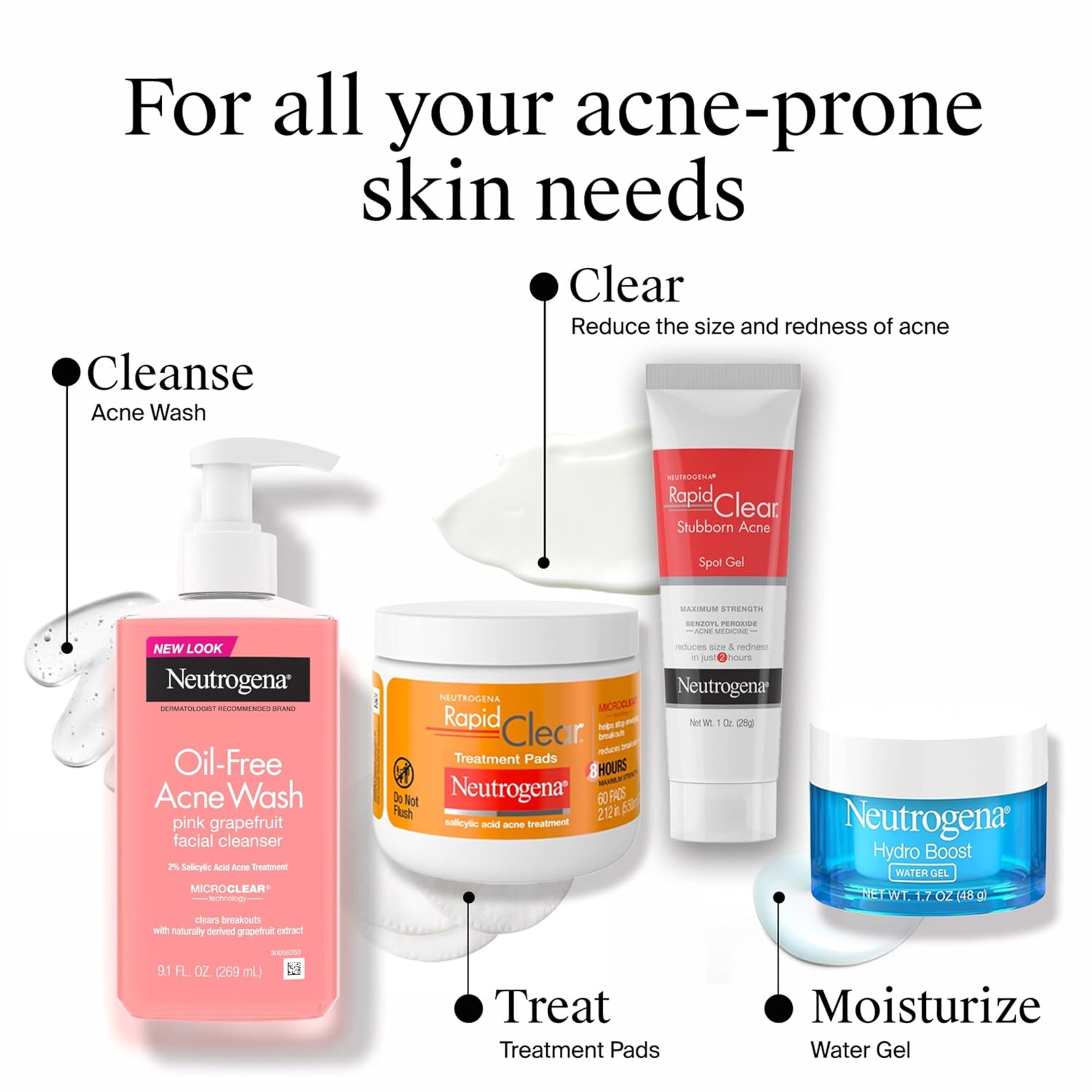 Neutrogena Oil-Free Acne Wash Pink Grapefruit Facial Cleanser 9.1 fl.oz - Blemish & Blackhead Clearing Facial Wash 7