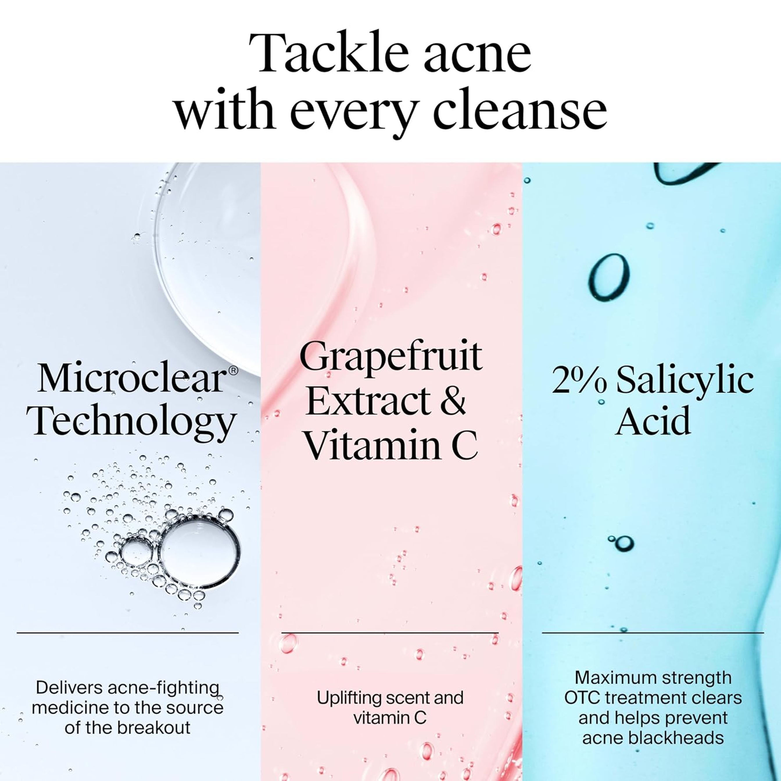 Neutrogena Oil-Free Acne Wash Pink Grapefruit Facial Cleanser 9.1 fl.oz - Blemish & Blackhead Clearing Facial Wash 6